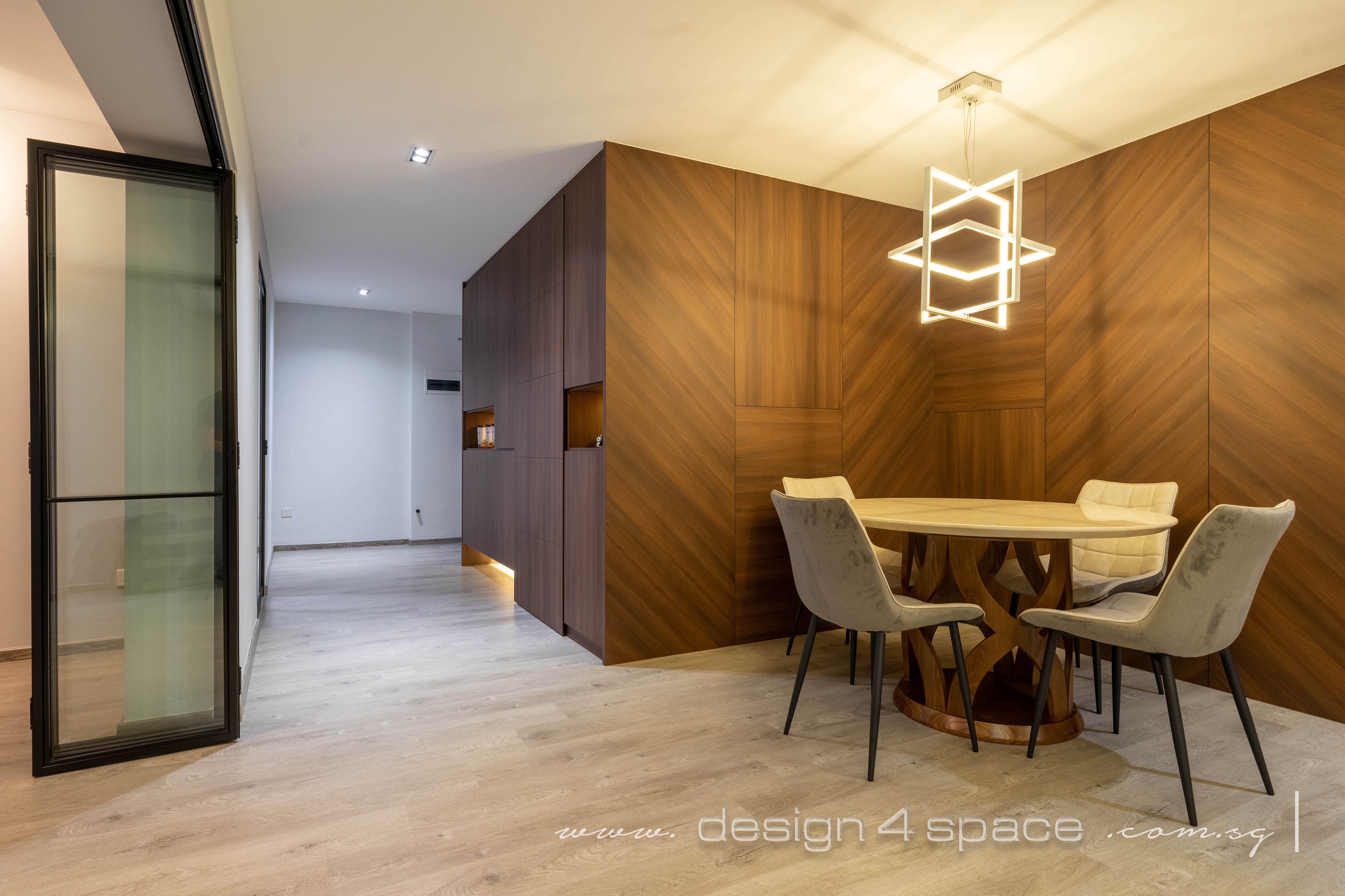 Contemporary, Modern Design - Dining Room - HDB Executive Apartment - Design by Design 4 Space Pte Ltd