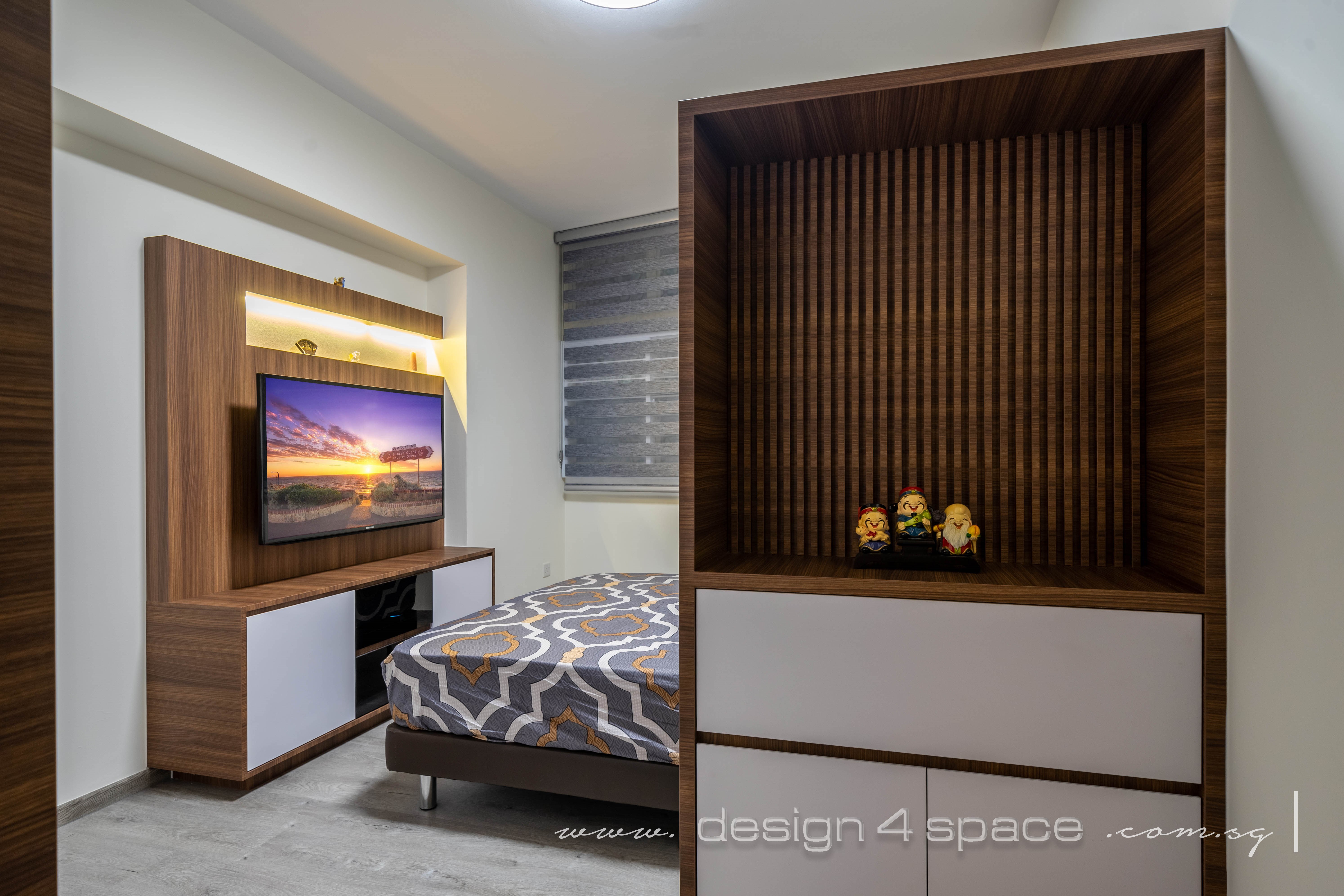 Contemporary, Modern Design - Bedroom - HDB Executive Apartment - Design by Design 4 Space Pte Ltd