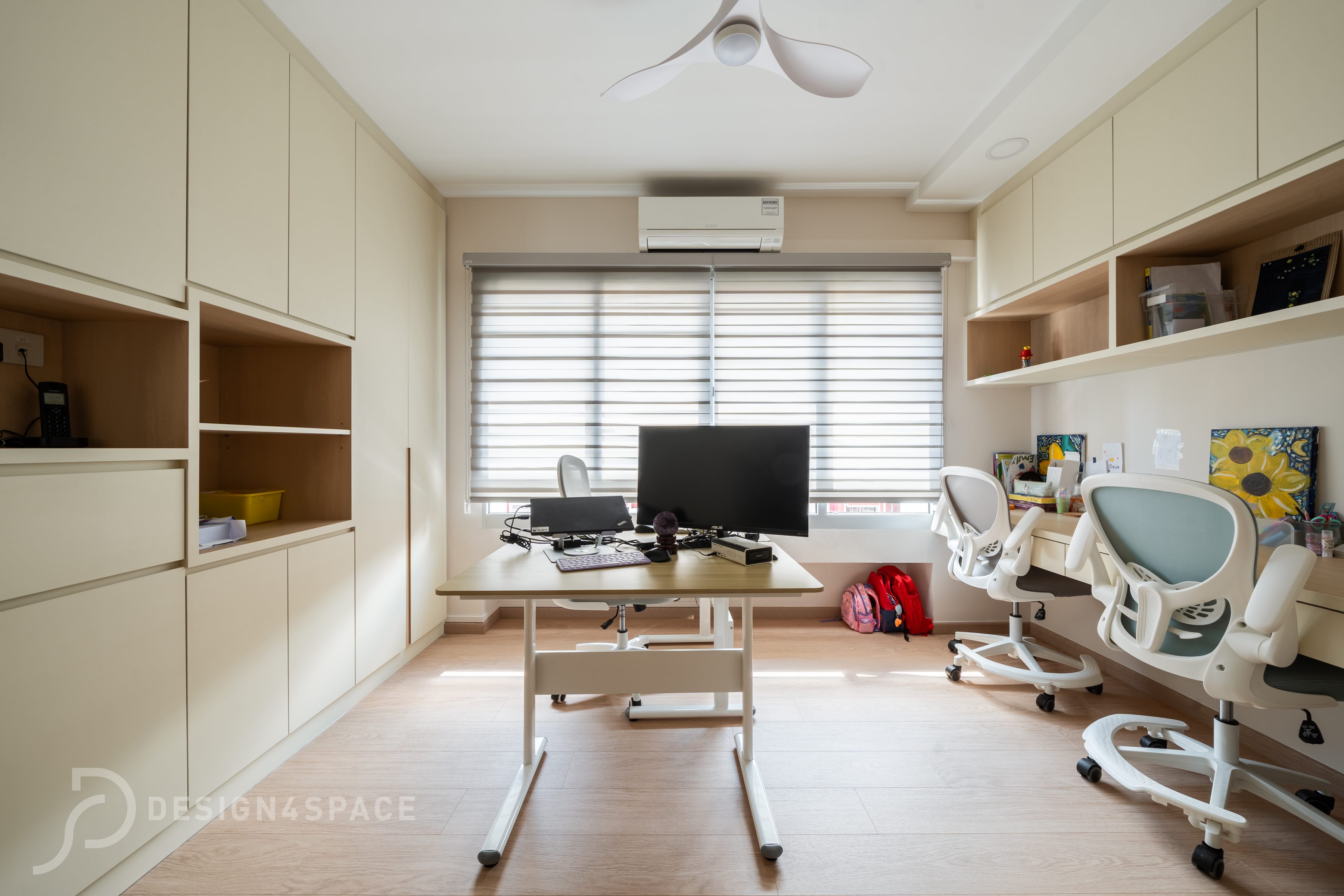 Contemporary, Scandinavian Design - Study Room - HDB Executive Apartment - Design by Design 4 Space Pte Ltd