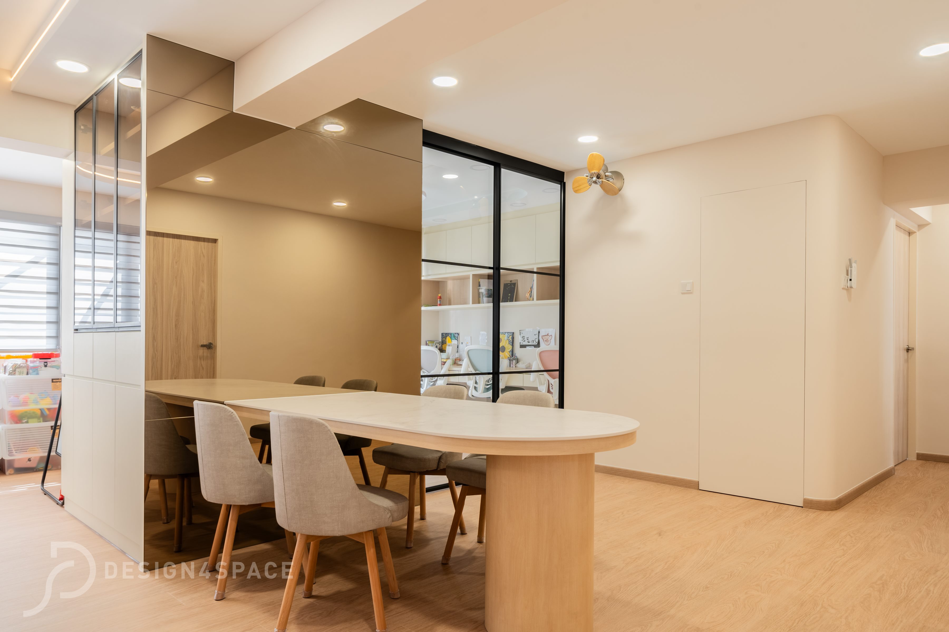 Contemporary, Scandinavian Design - Dining Room - HDB Executive Apartment - Design by Design 4 Space Pte Ltd