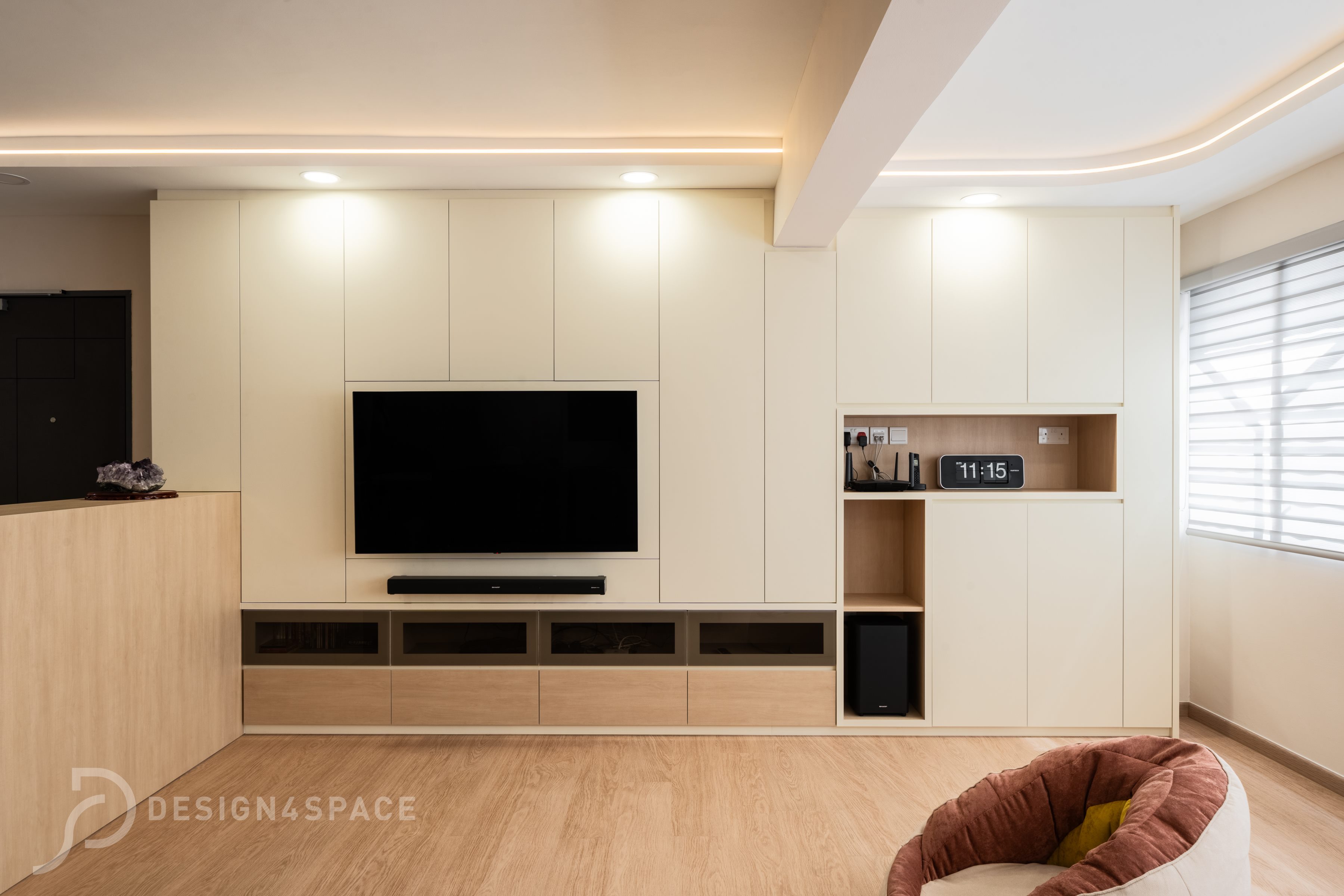 Contemporary, Scandinavian Design - Living Room - HDB Executive Apartment - Design by Design 4 Space Pte Ltd