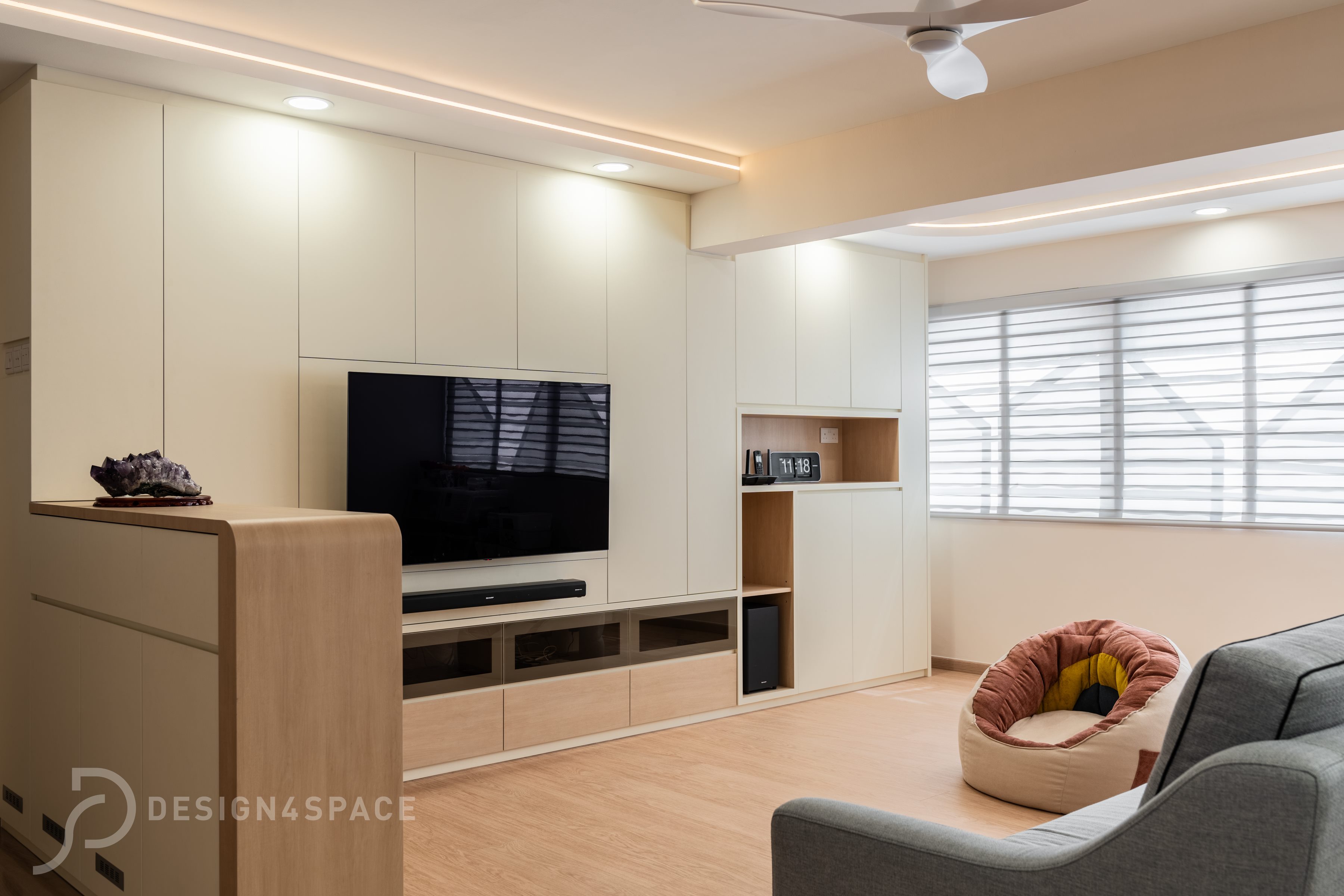 Contemporary, Scandinavian Design - Living Room - HDB Executive Apartment - Design by Design 4 Space Pte Ltd