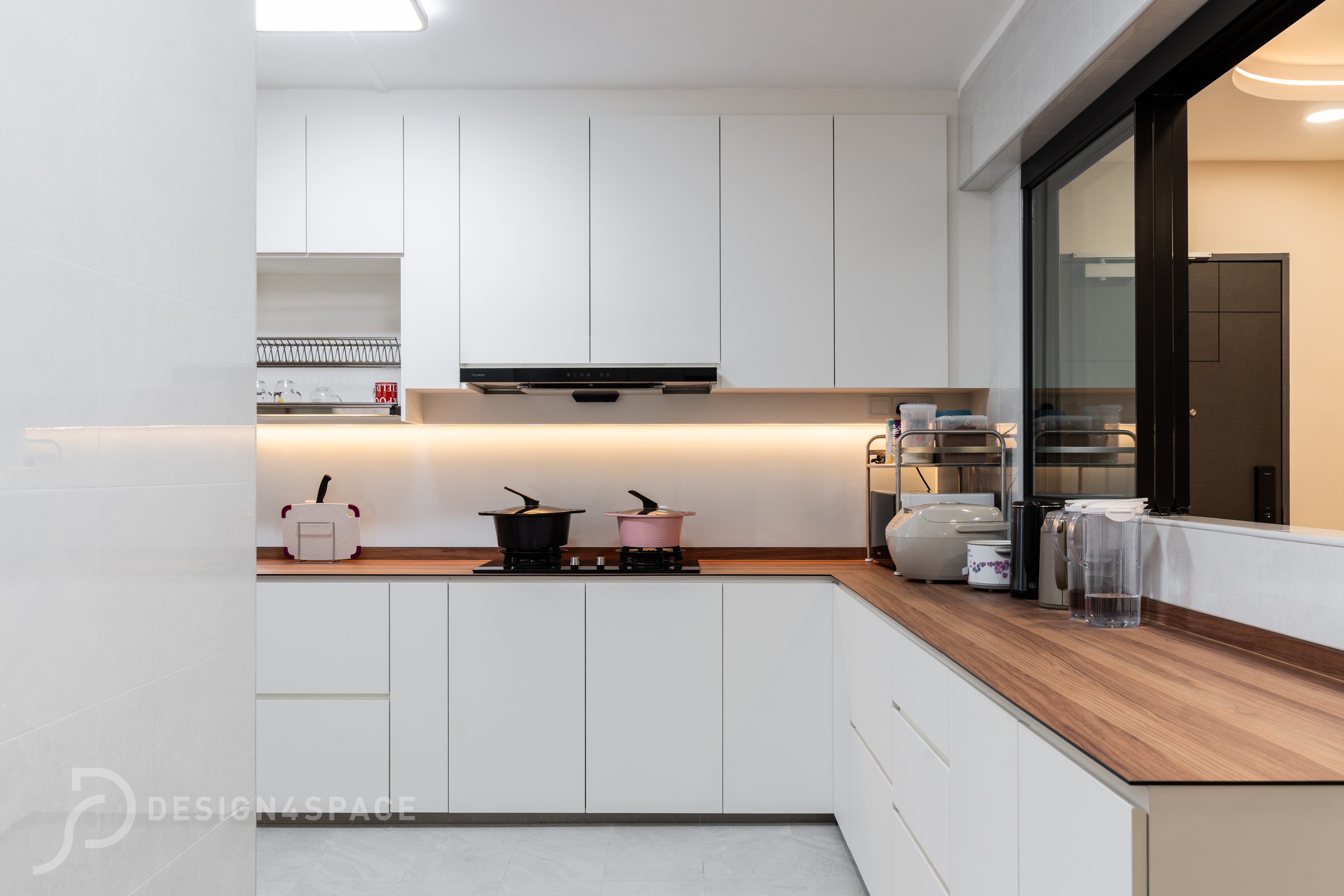 Contemporary, Scandinavian Design - Kitchen - HDB Executive Apartment - Design by Design 4 Space Pte Ltd