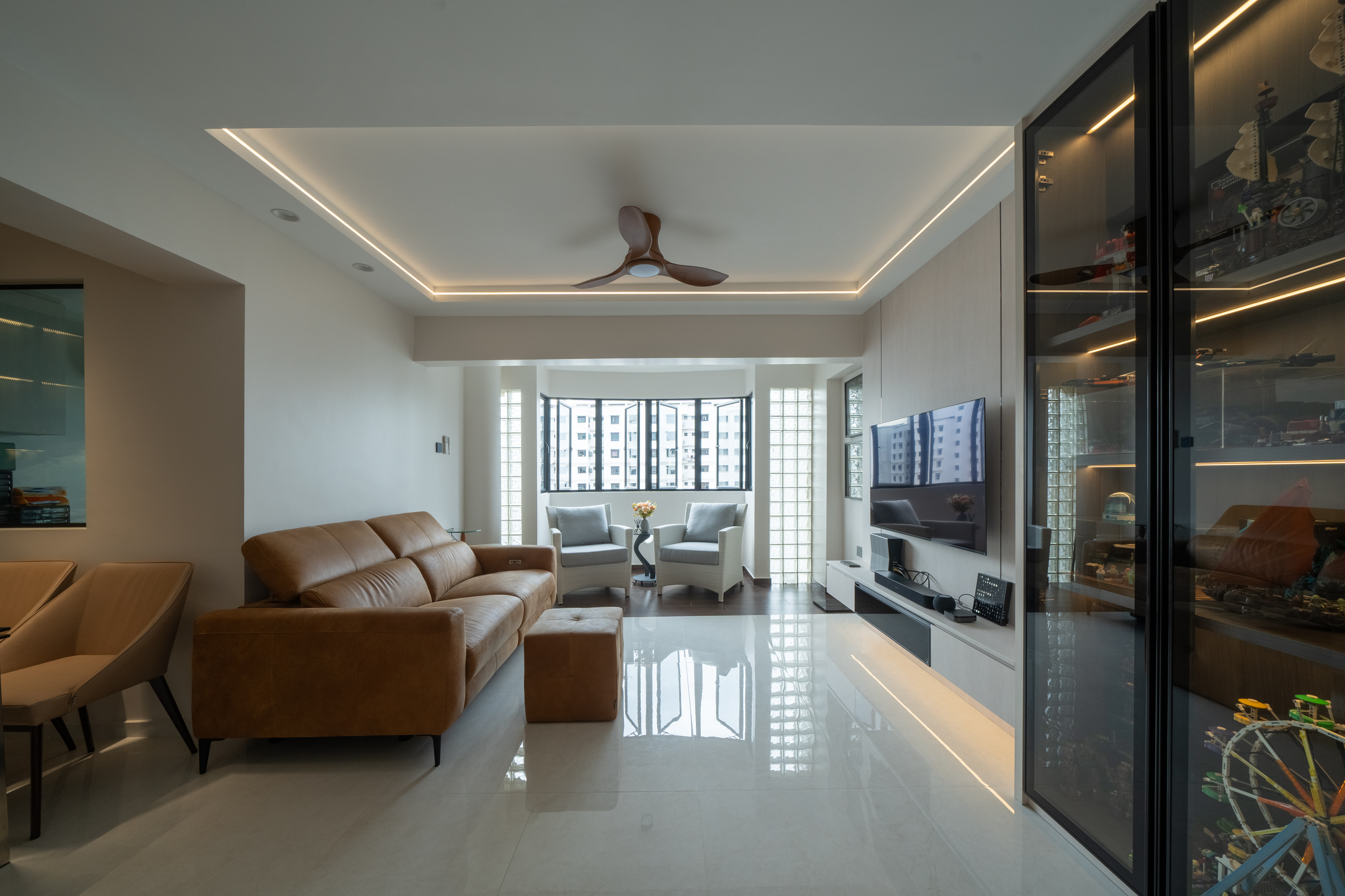 Modern Design - Living Room - HDB Executive Apartment - Design by Design 4 Space Pte Ltd