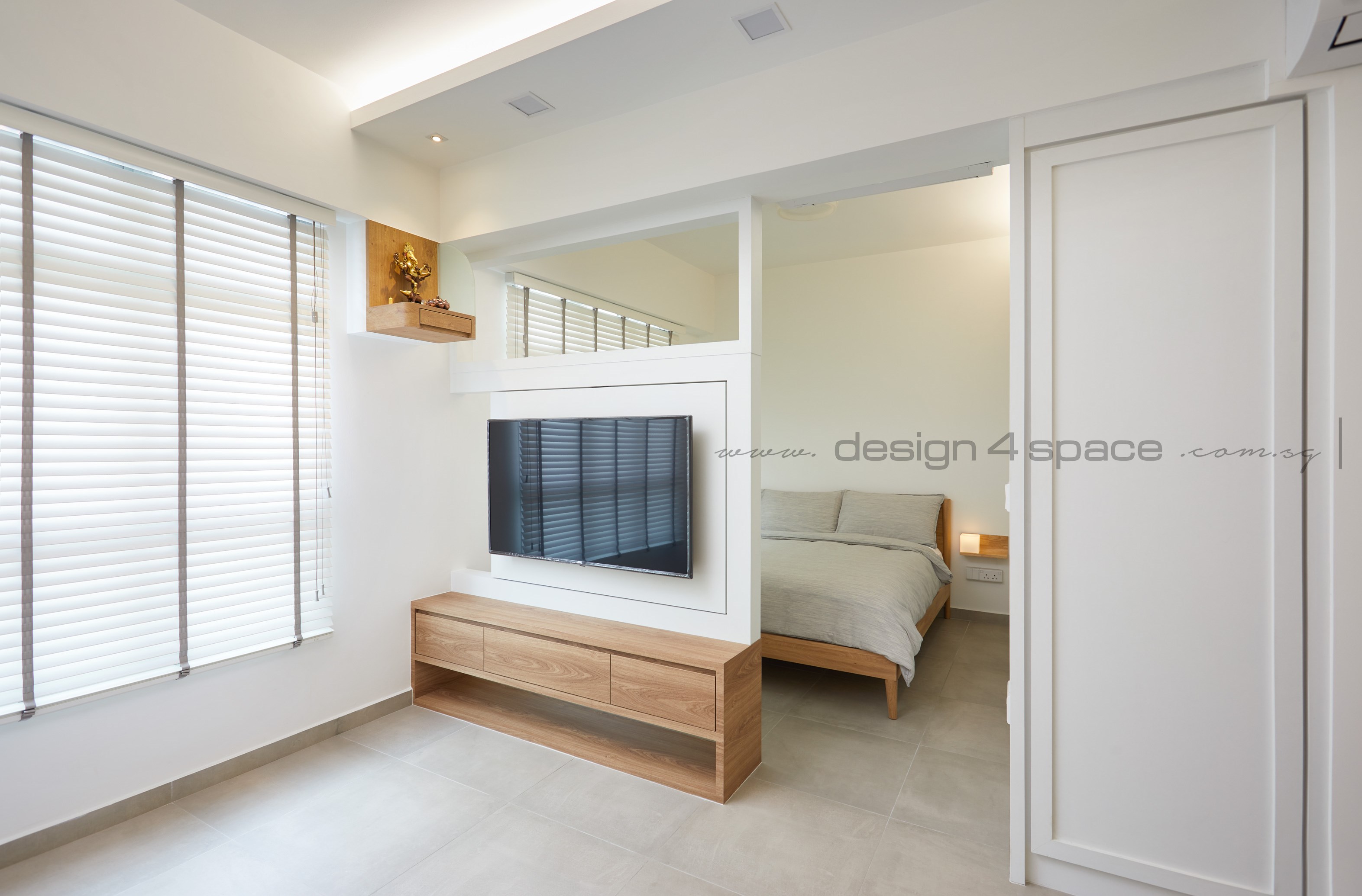 Contemporary Design - Living Room - HDB Studio Apartment - Design by Design 4 Space Pte Ltd