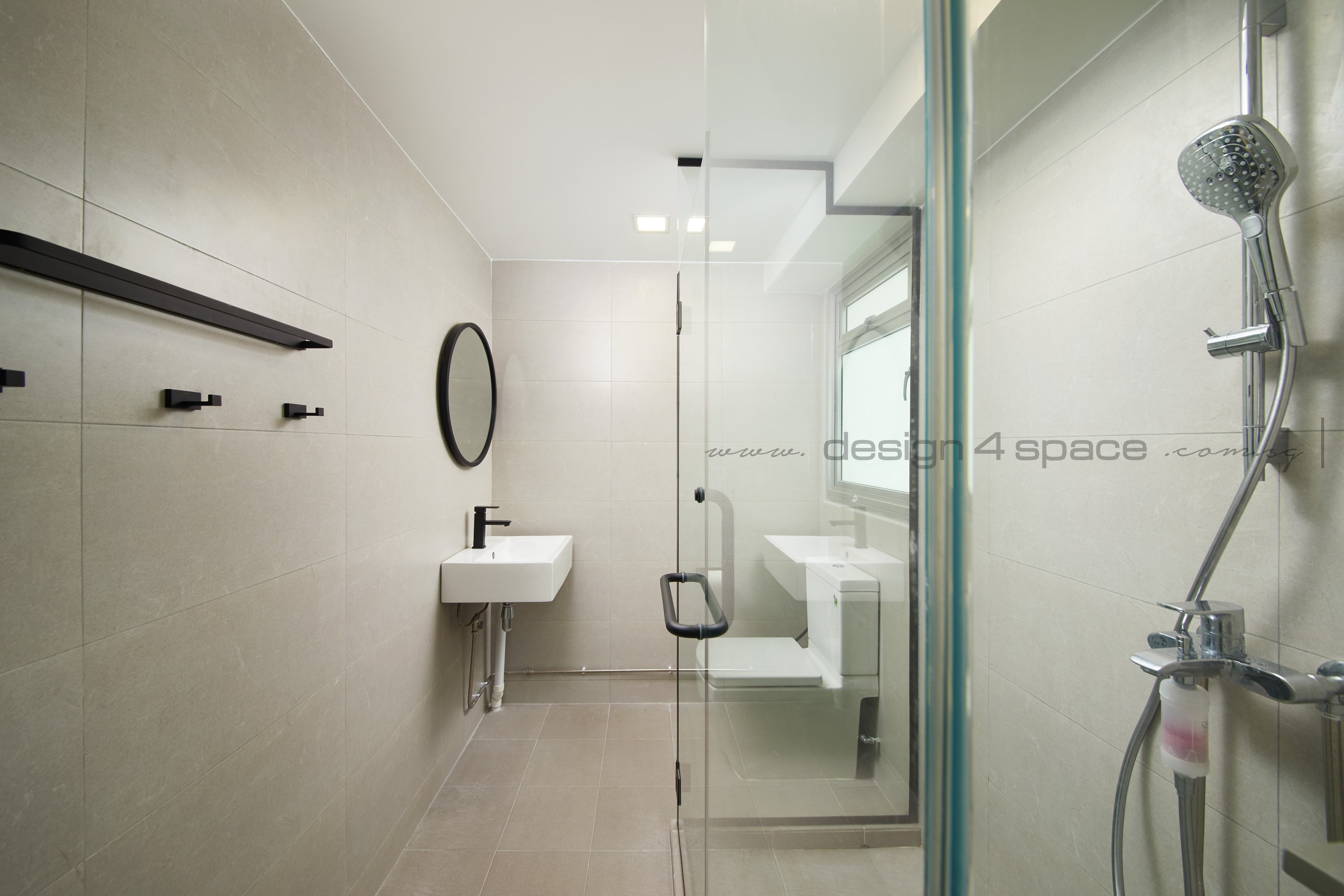 Contemporary Design - Bathroom - HDB Studio Apartment - Design by Design 4 Space Pte Ltd