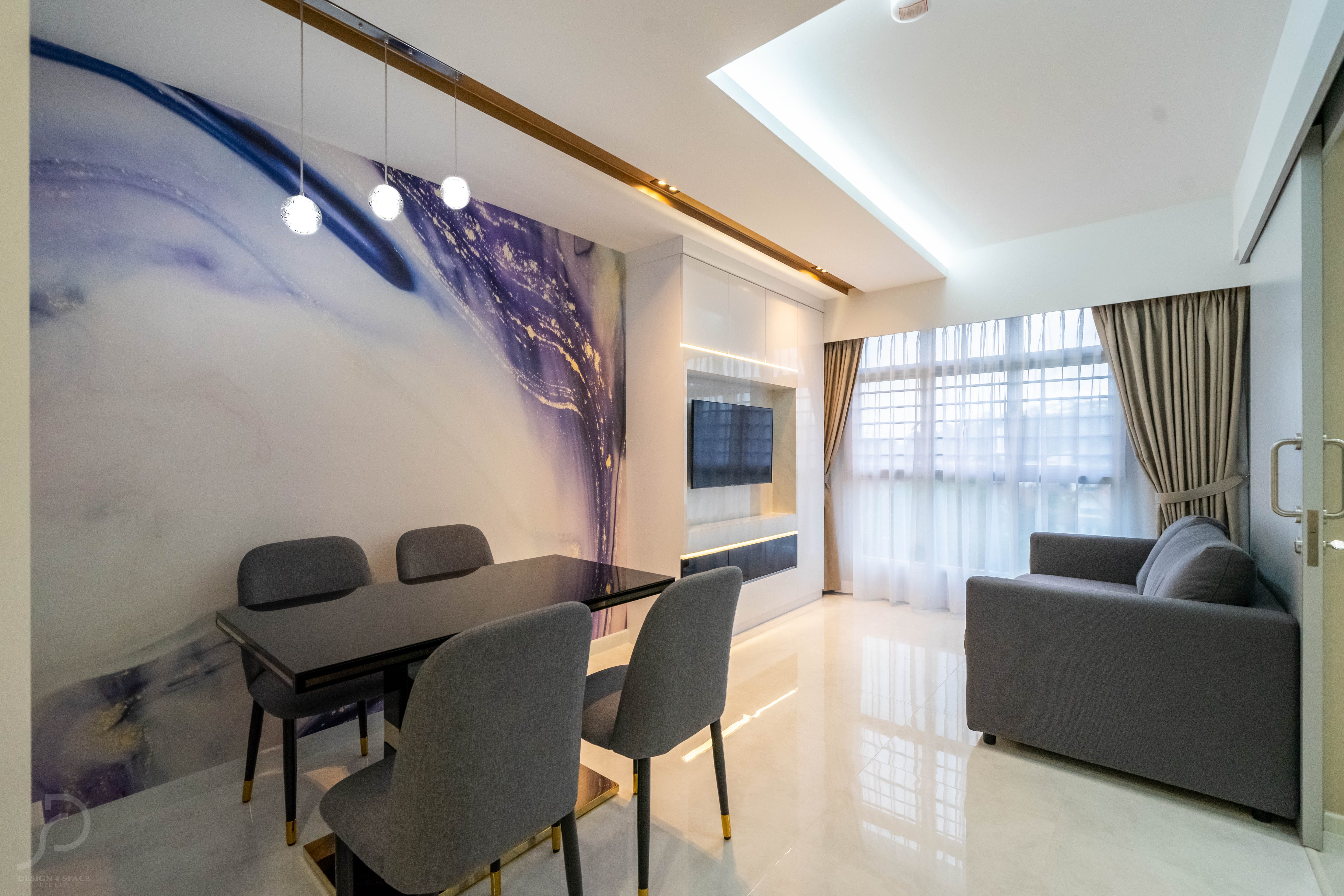  Design - Living Room - HDB Studio Apartment - Design by Design 4 Space Pte Ltd