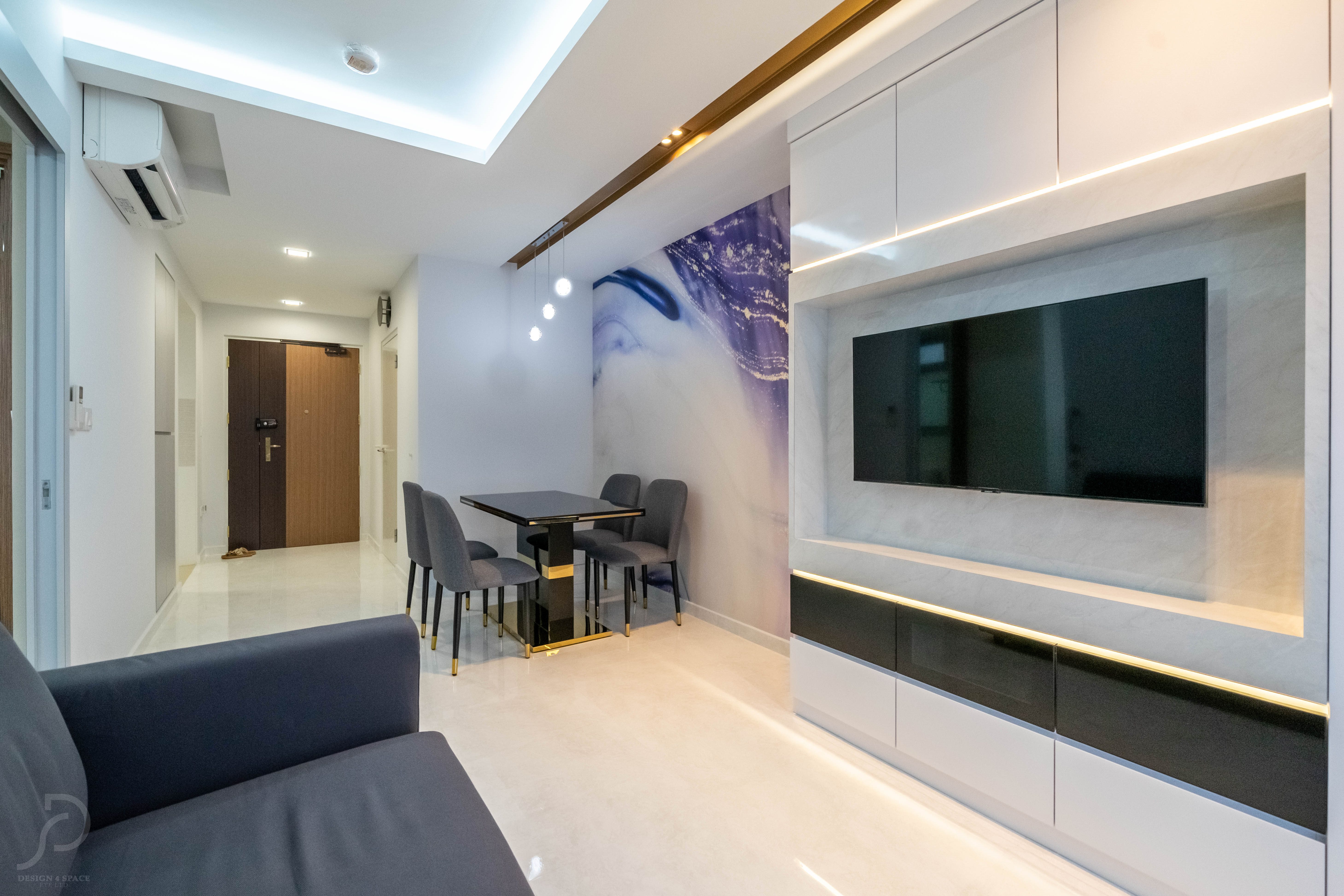  Design - Living Room - HDB Studio Apartment - Design by Design 4 Space Pte Ltd