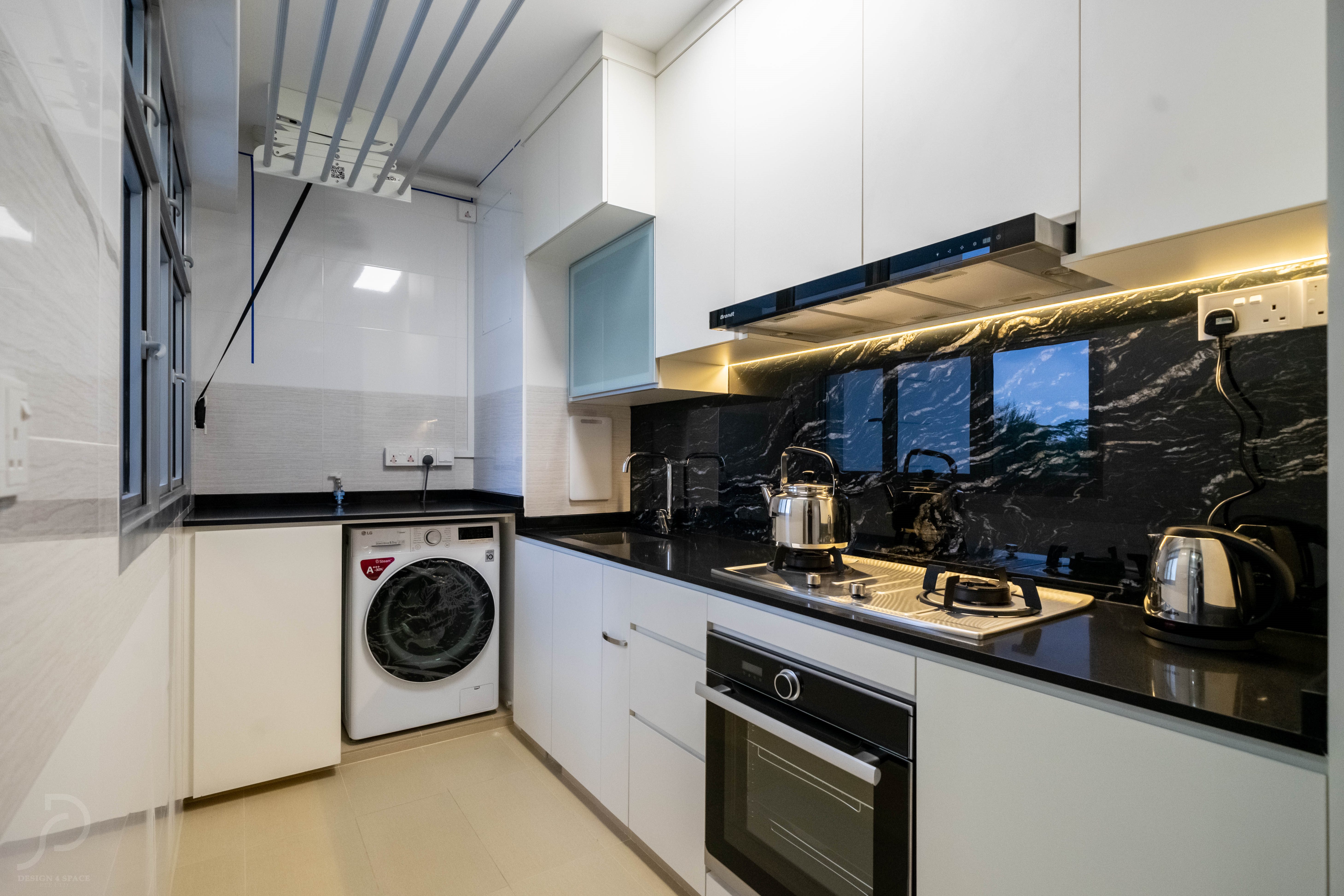  Design - Kitchen - HDB Studio Apartment - Design by Design 4 Space Pte Ltd