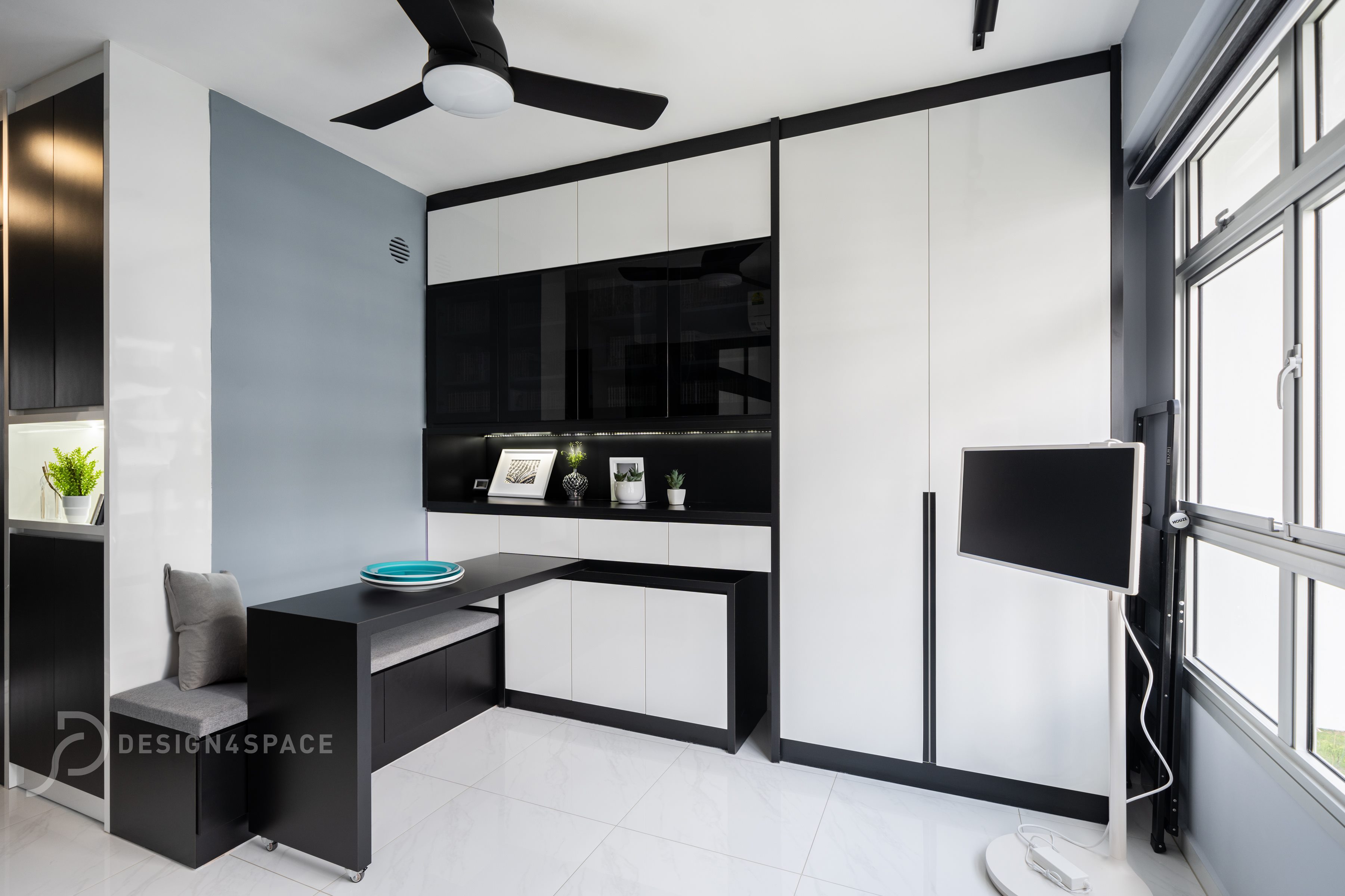 Minimalist, Modern Design - Living Room - HDB Studio Apartment - Design by Design 4 Space Pte Ltd