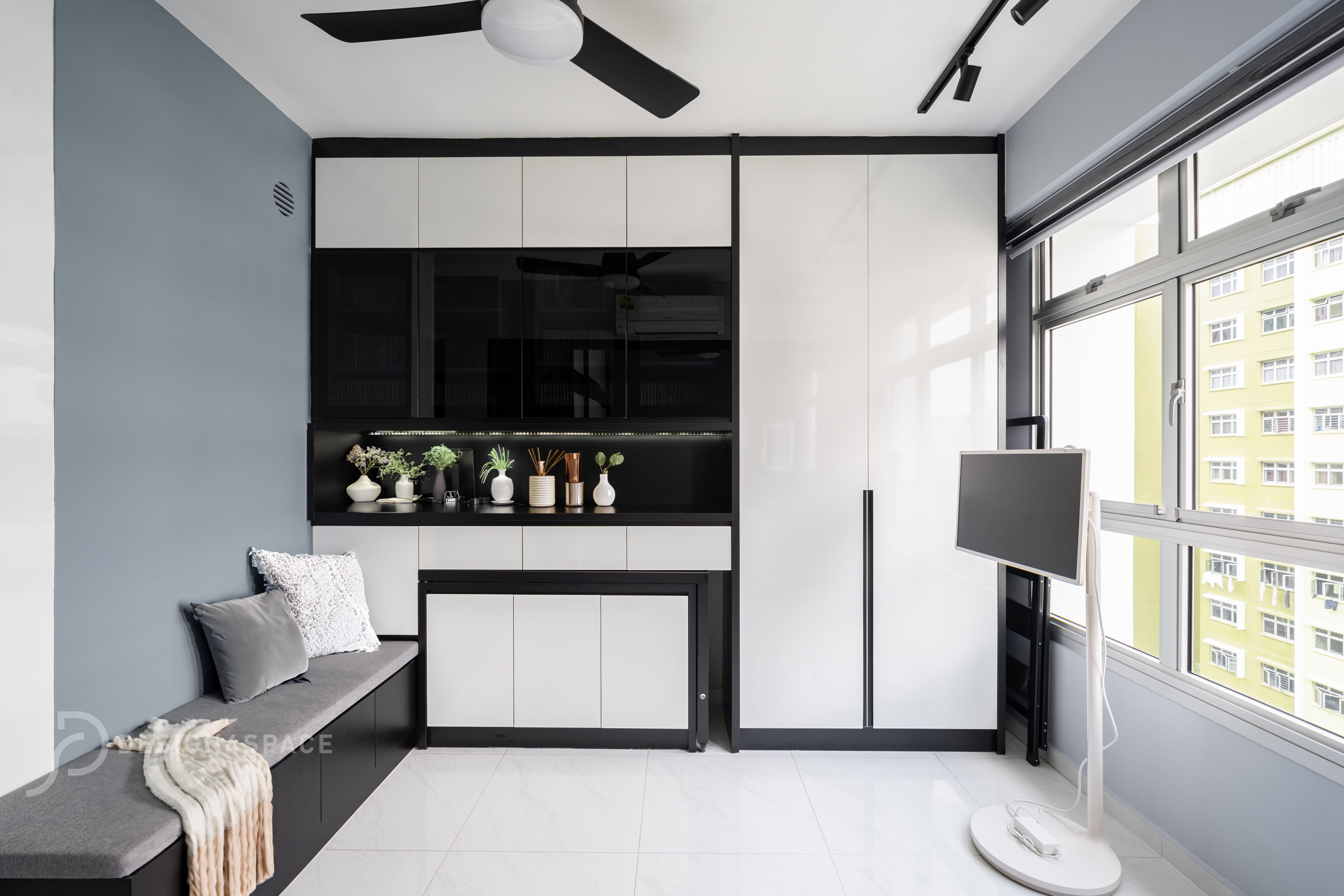 Minimalist, Modern Design - Living Room - HDB Studio Apartment - Design by Design 4 Space Pte Ltd