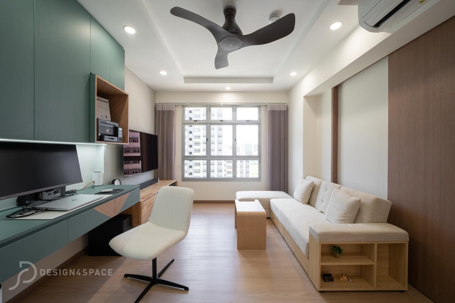 Scandinavian Design - Living Room - HDB Studio Apartment - Design by Design 4 Space Pte Ltd