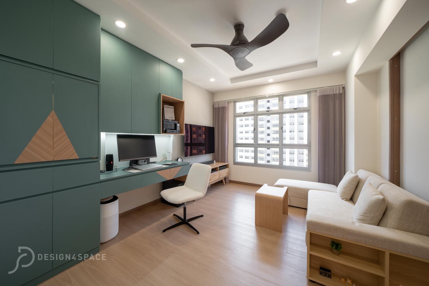 Scandinavian Design - Living Room - HDB Studio Apartment - Design by Design 4 Space Pte Ltd