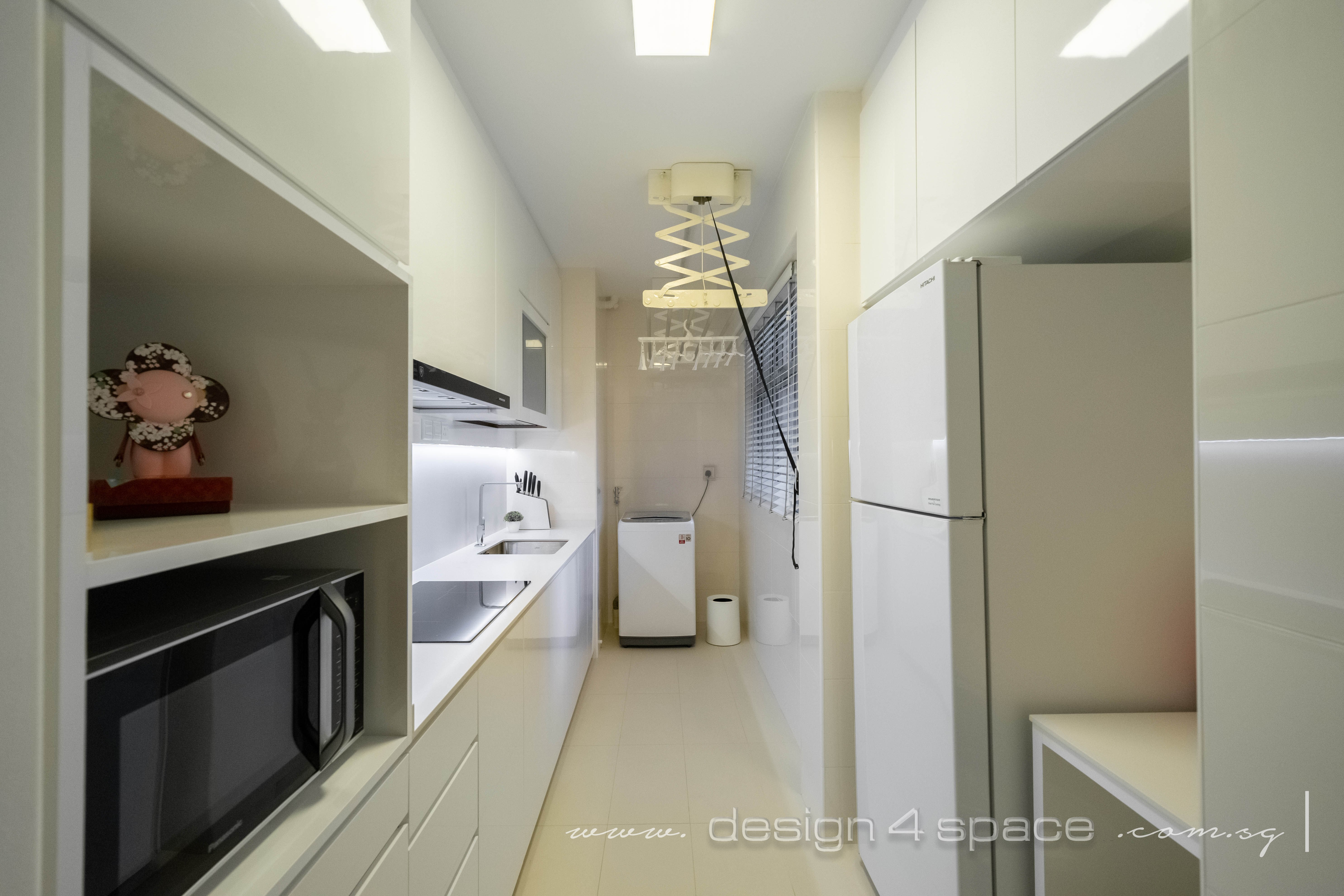 Minimalist Design - Kitchen - HDB Studio Apartment - Design by Design 4 Space Pte Ltd