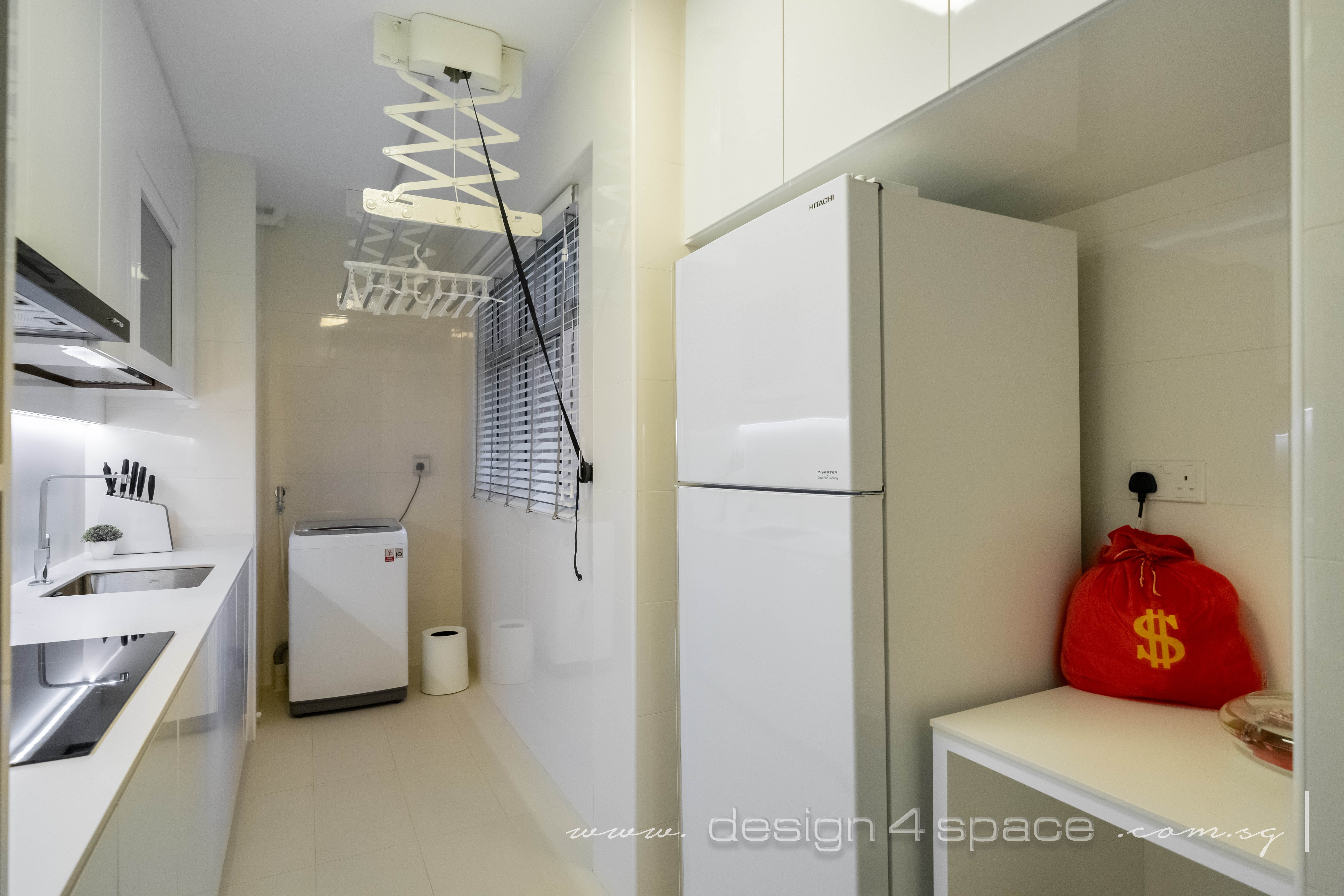 Minimalist Design - Kitchen - HDB Studio Apartment - Design by Design 4 Space Pte Ltd