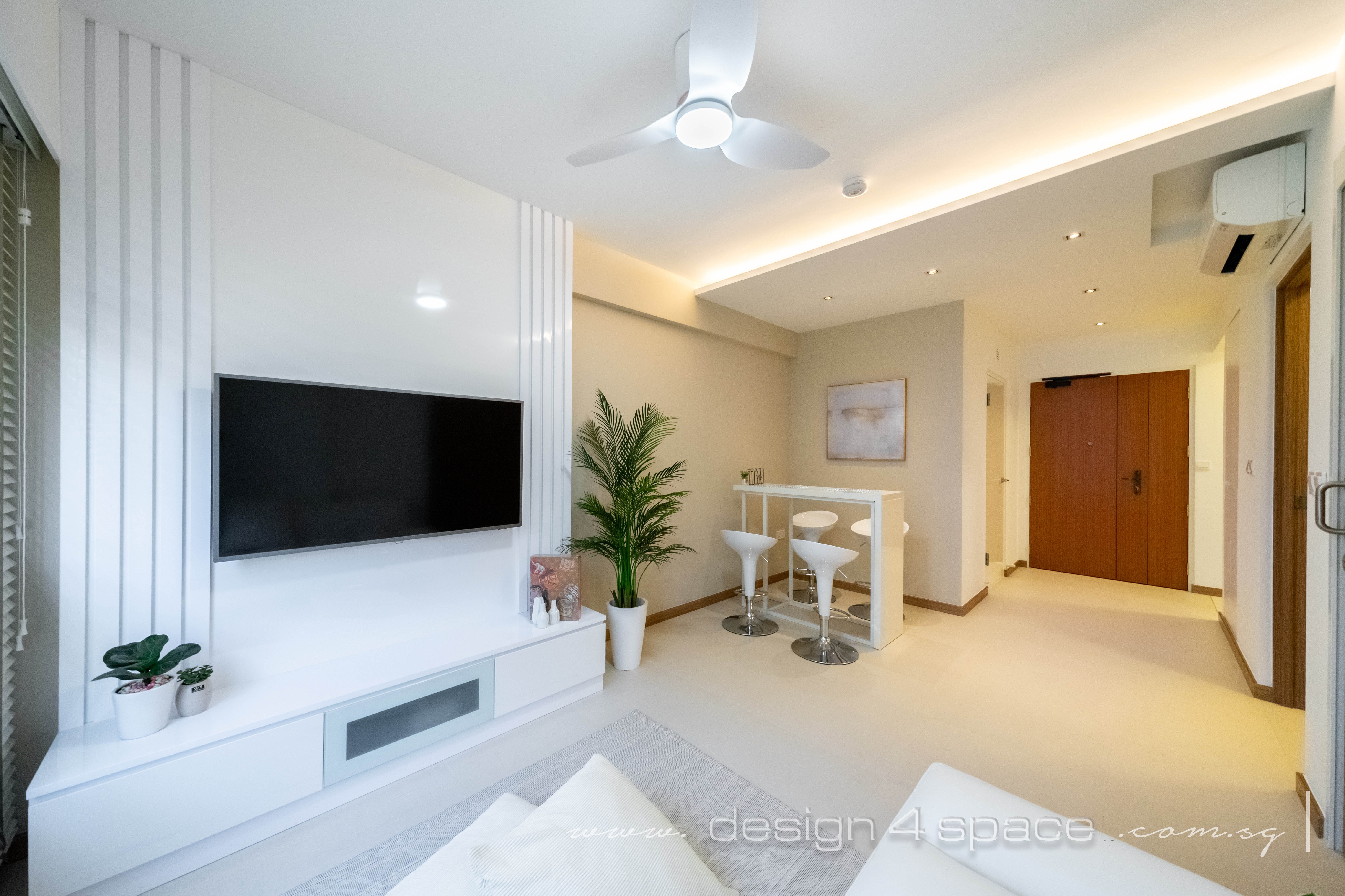 Minimalist Design - Living Room - HDB Studio Apartment - Design by Design 4 Space Pte Ltd