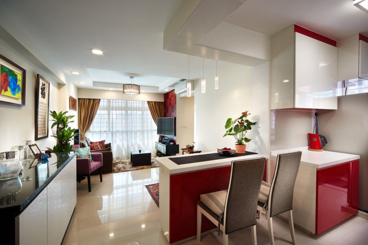 Contemporary, Modern Design - Kitchen - HDB 3 Room - Design by Design 4 Space Pte Ltd