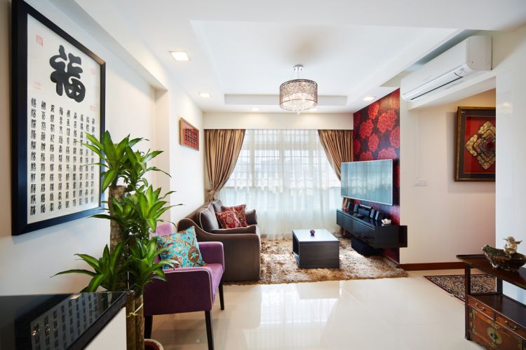 Contemporary, Modern Design - Living Room - HDB 3 Room - Design by Design 4 Space Pte Ltd