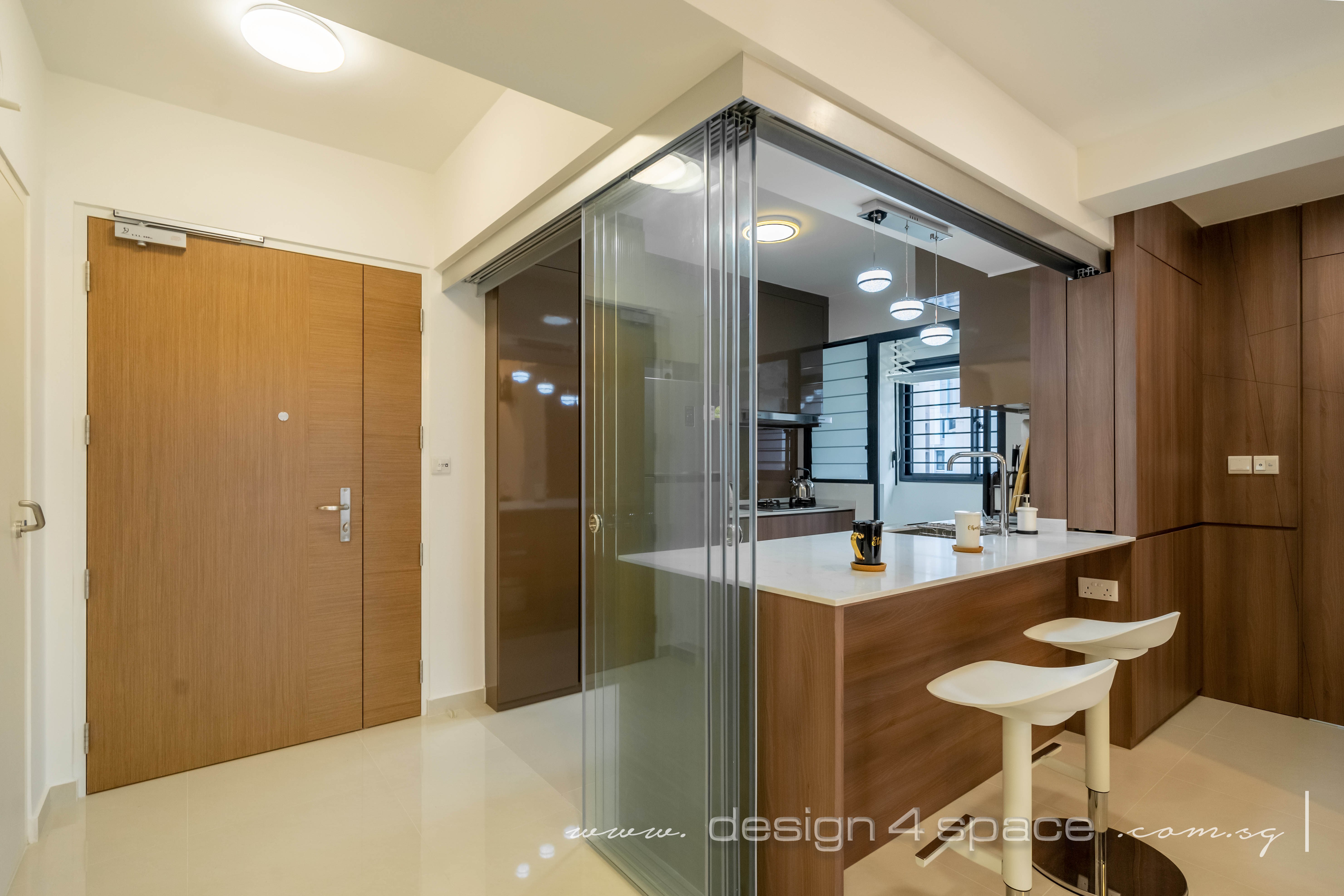 Contemporary Design - Kitchen - HDB 4 Room - Design by Design 4 Space Pte Ltd