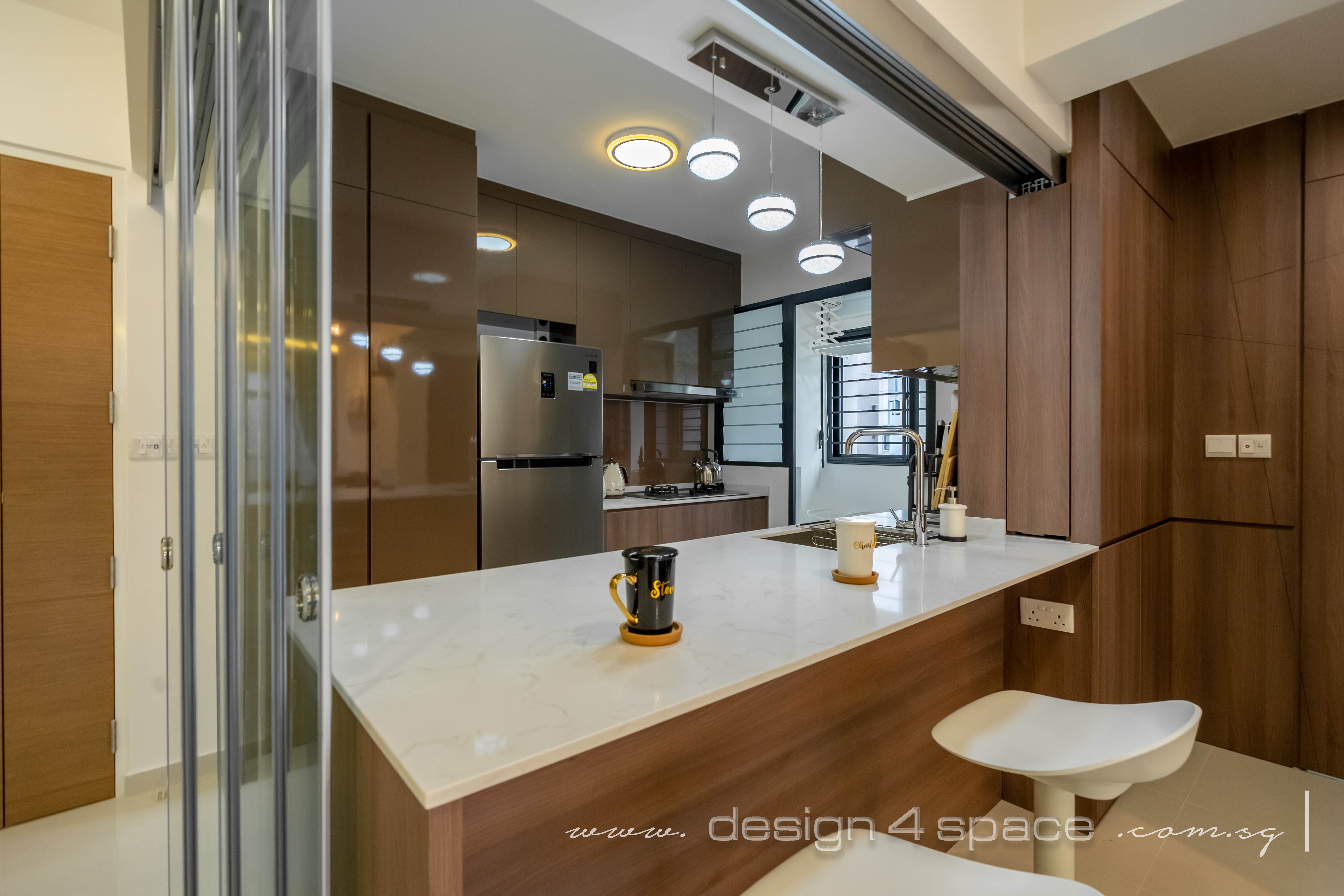 Contemporary Design - Dining Room - HDB 4 Room - Design by Design 4 Space Pte Ltd