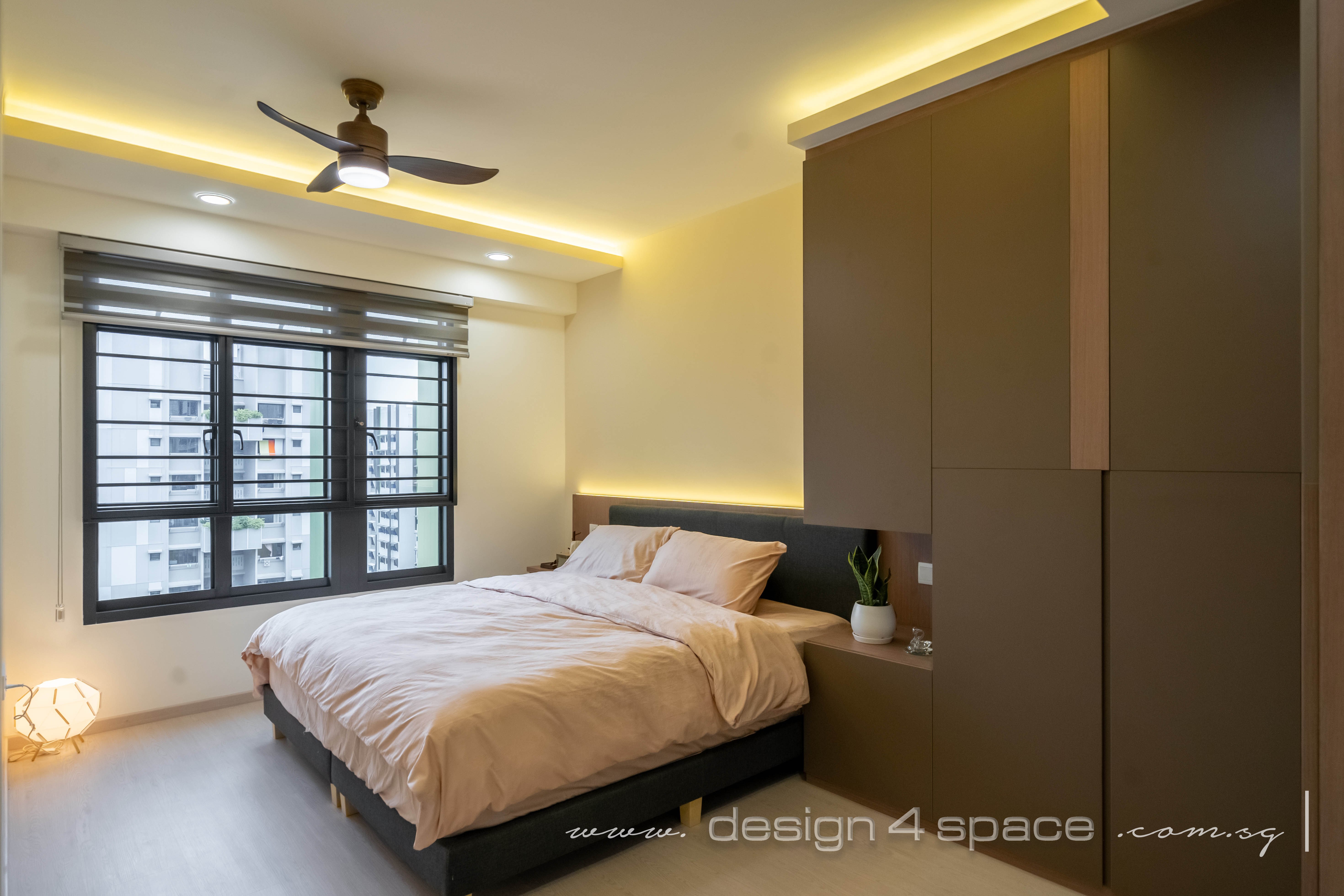 Contemporary Design - Bedroom - HDB 4 Room - Design by Design 4 Space Pte Ltd