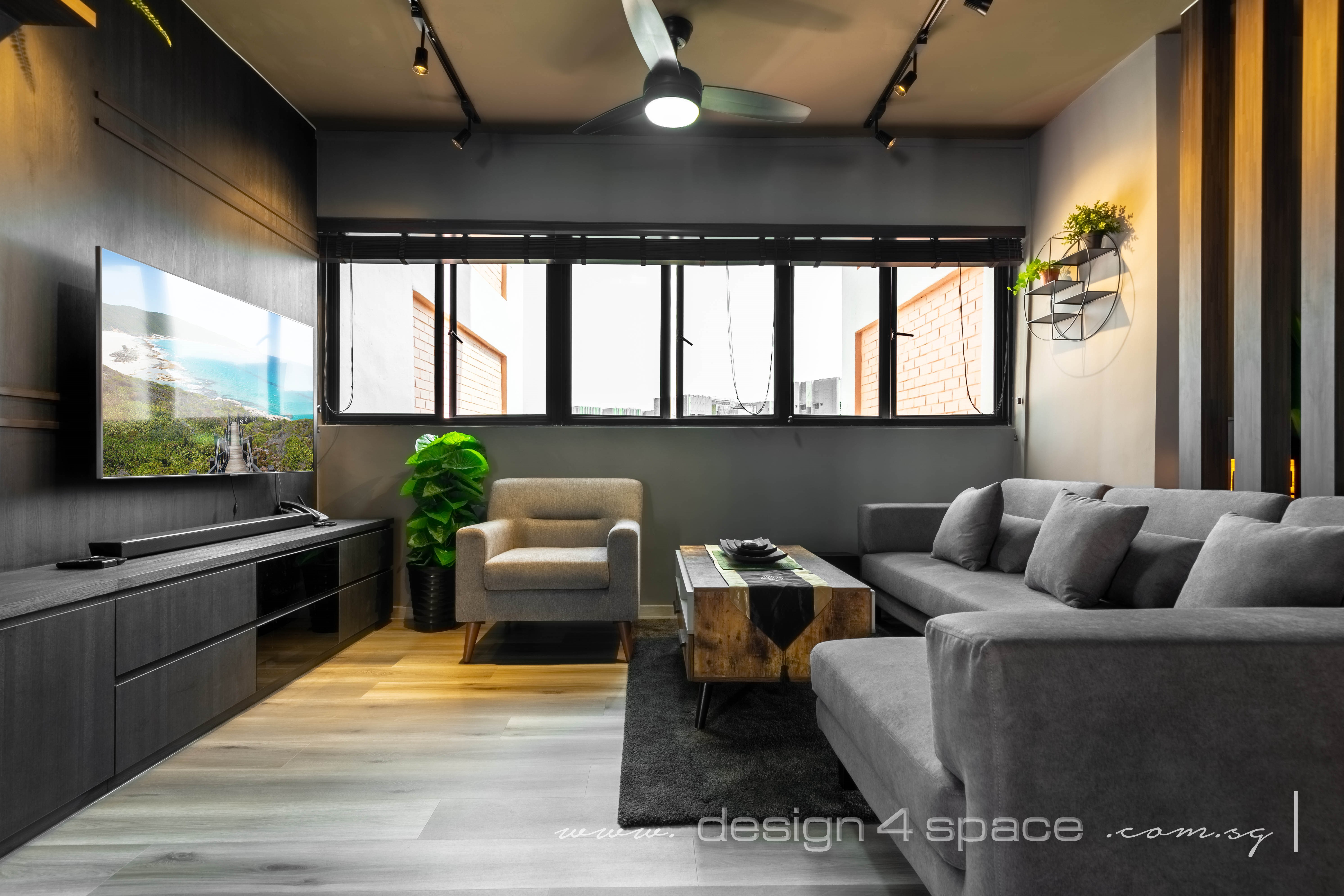 Contemporary Design - Living Room - HDB 3 Room - Design by Design 4 Space Pte Ltd