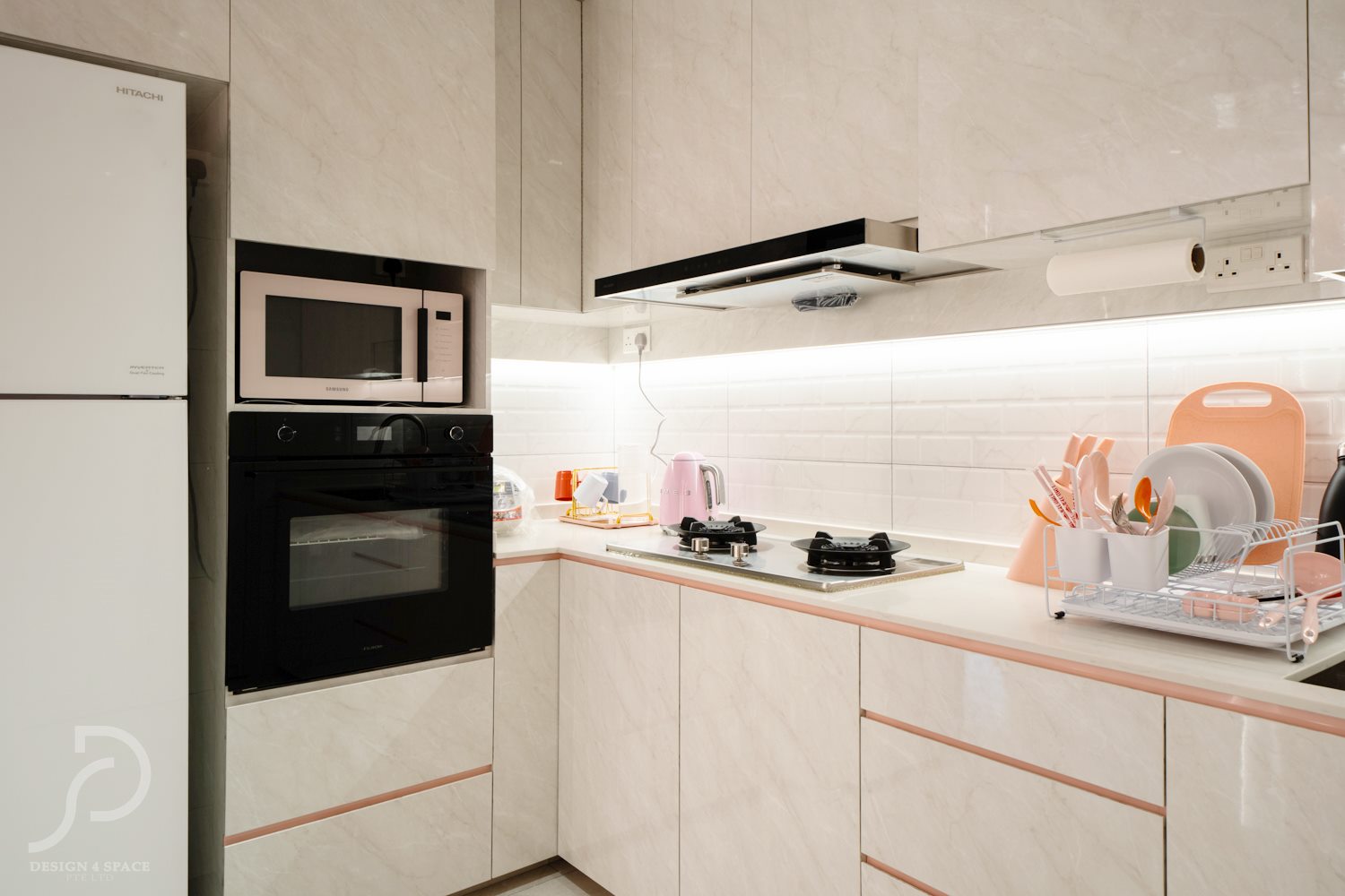 Contemporary, Modern Design - Kitchen - HDB 3 Room - Design by Design 4 Space Pte Ltd