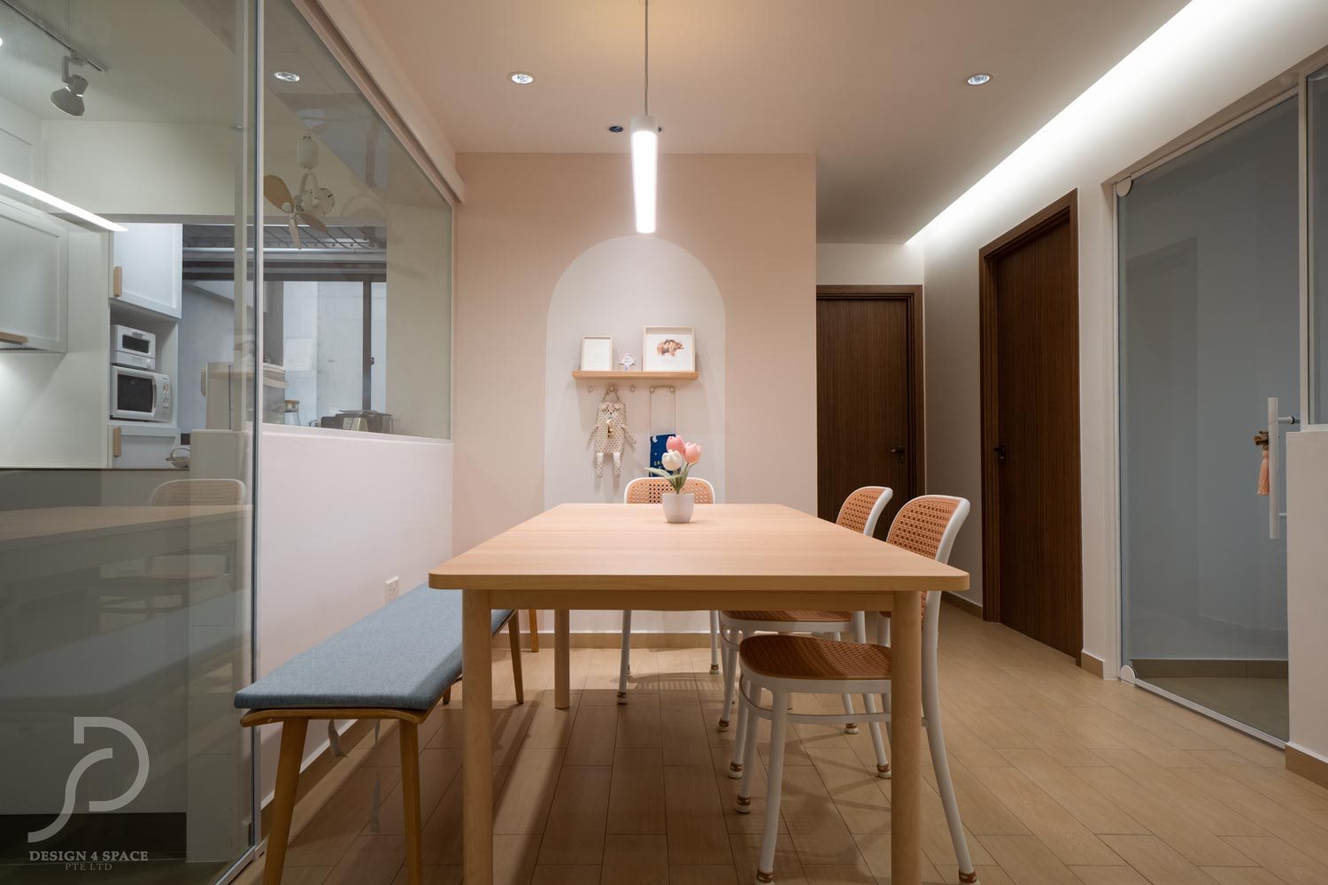 Minimalist, Scandinavian Design - Dining Room - HDB 3 Room - Design by Design 4 Space Pte Ltd