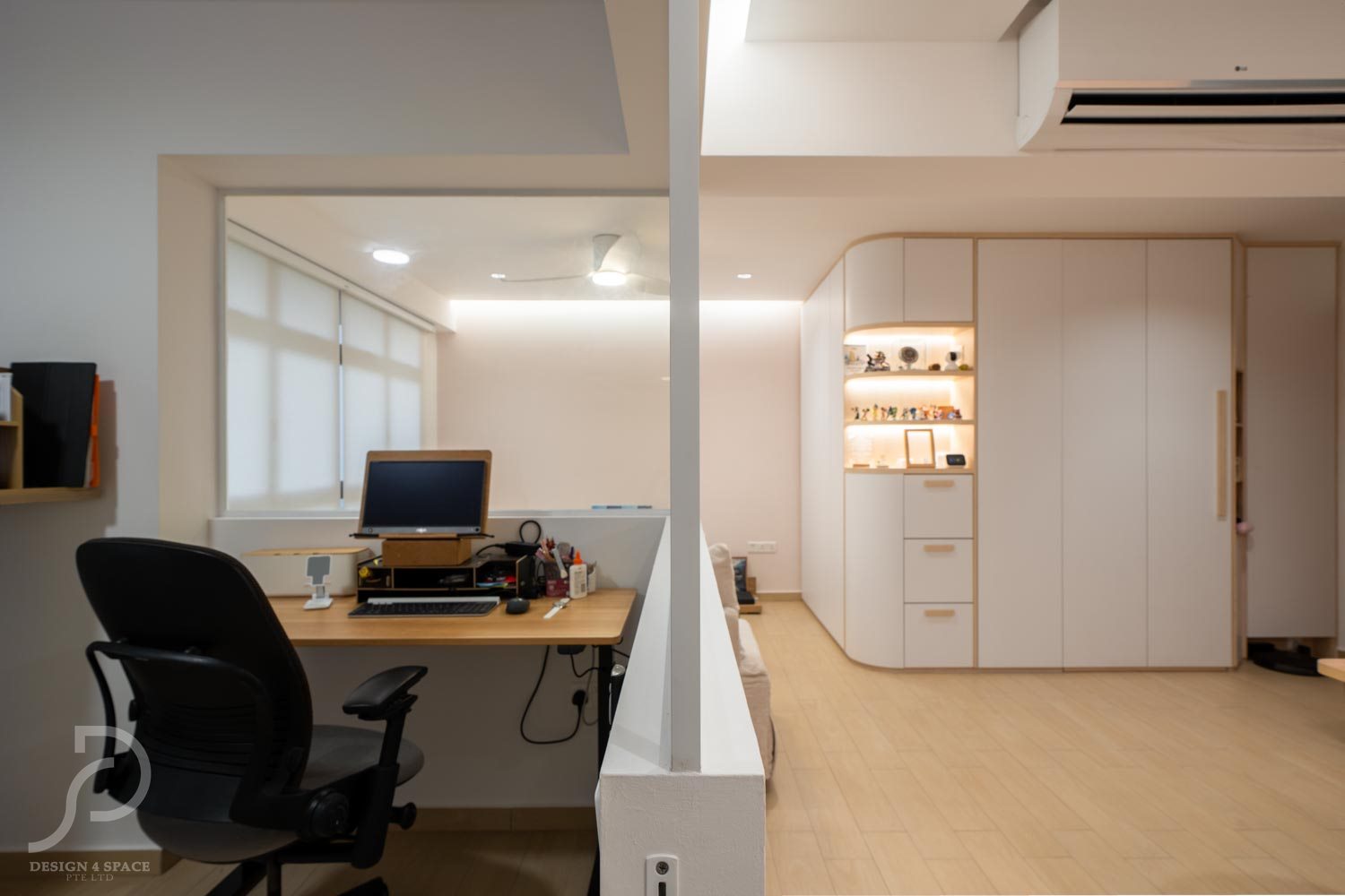 Minimalist, Scandinavian Design - Study Room - HDB 3 Room - Design by Design 4 Space Pte Ltd
