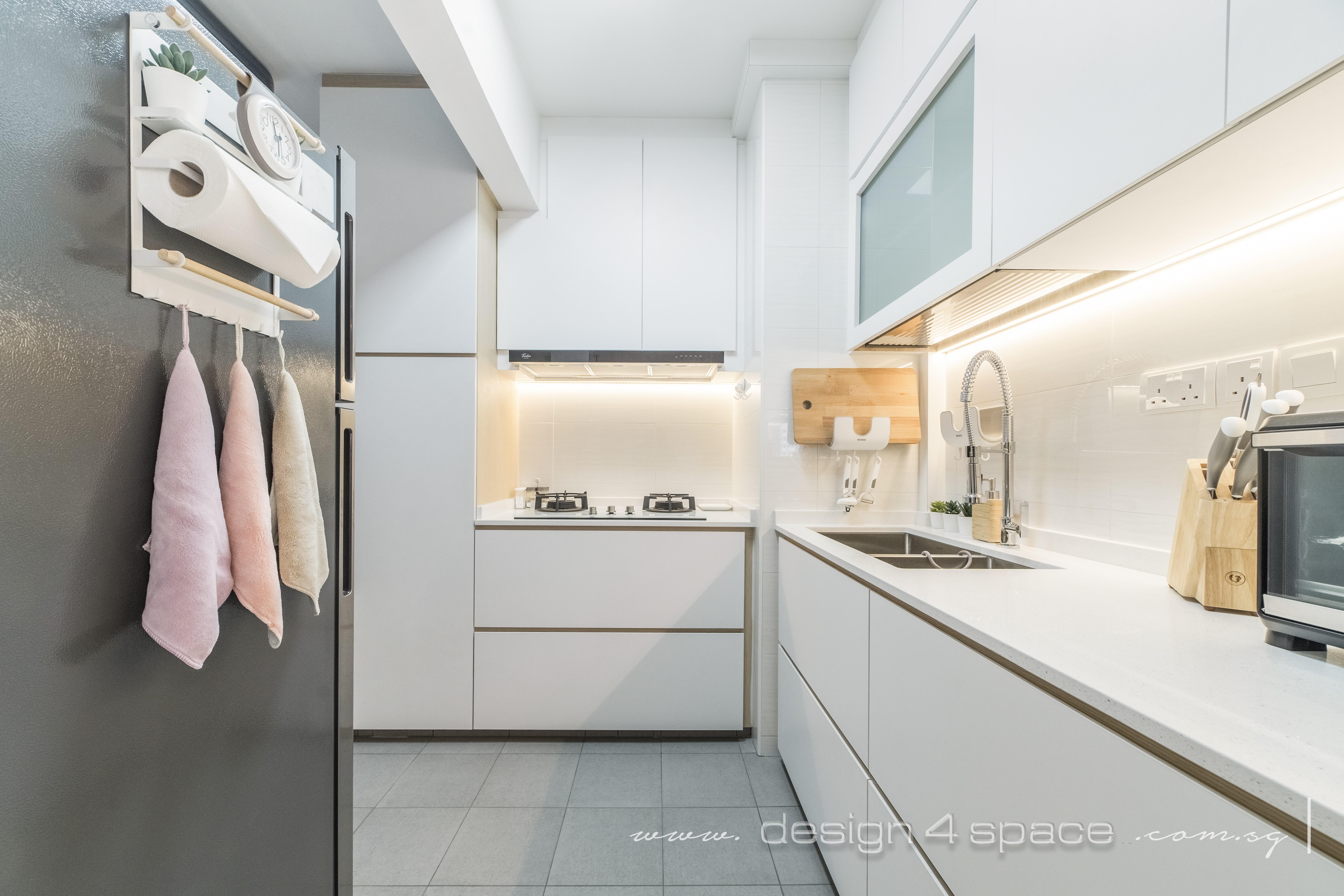 Minimalist, Scandinavian Design - Kitchen - HDB 3 Room - Design by Design 4 Space Pte Ltd