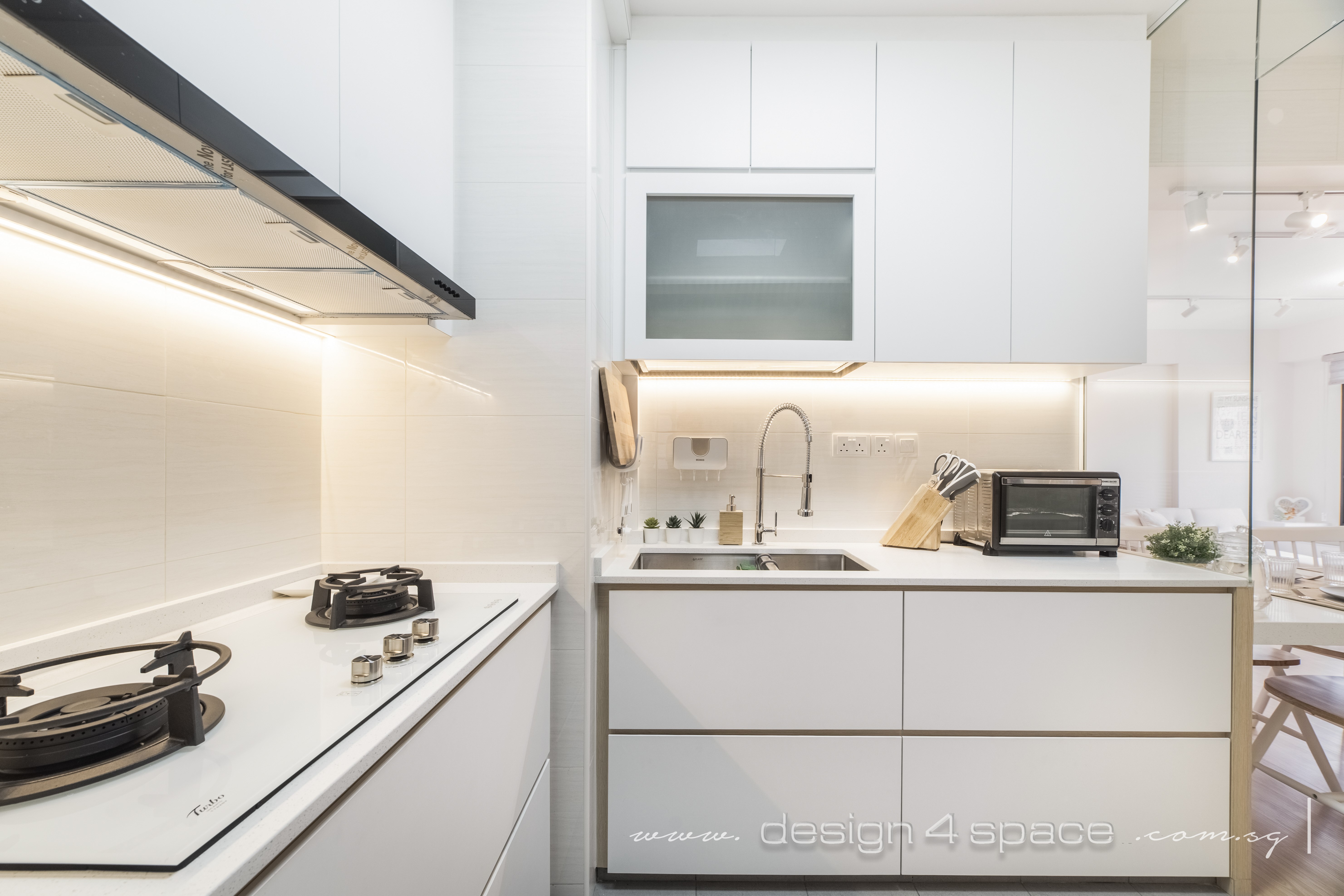 Minimalist, Scandinavian Design - Kitchen - HDB 3 Room - Design by Design 4 Space Pte Ltd