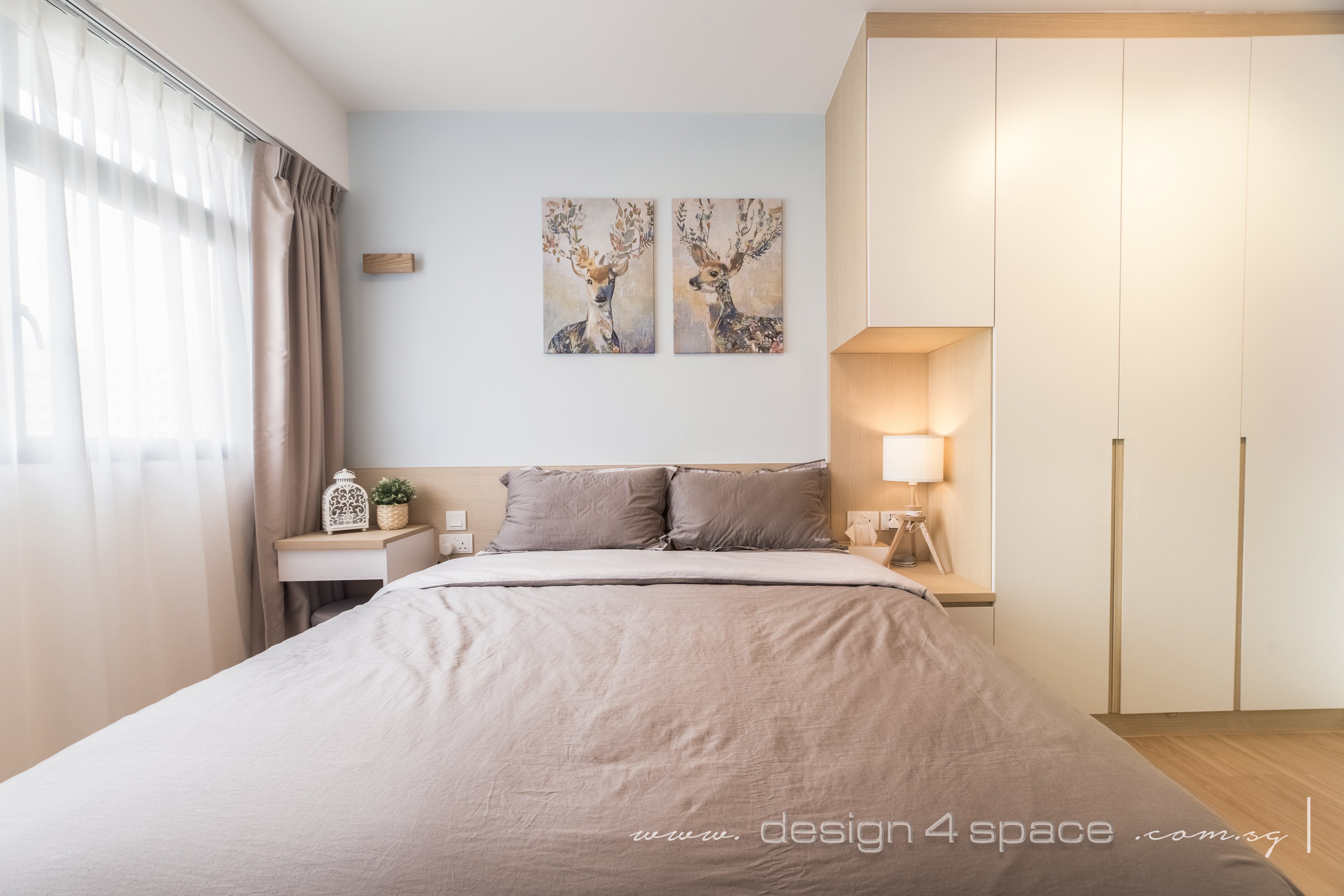 Minimalist, Scandinavian Design - Bedroom - HDB 3 Room - Design by Design 4 Space Pte Ltd