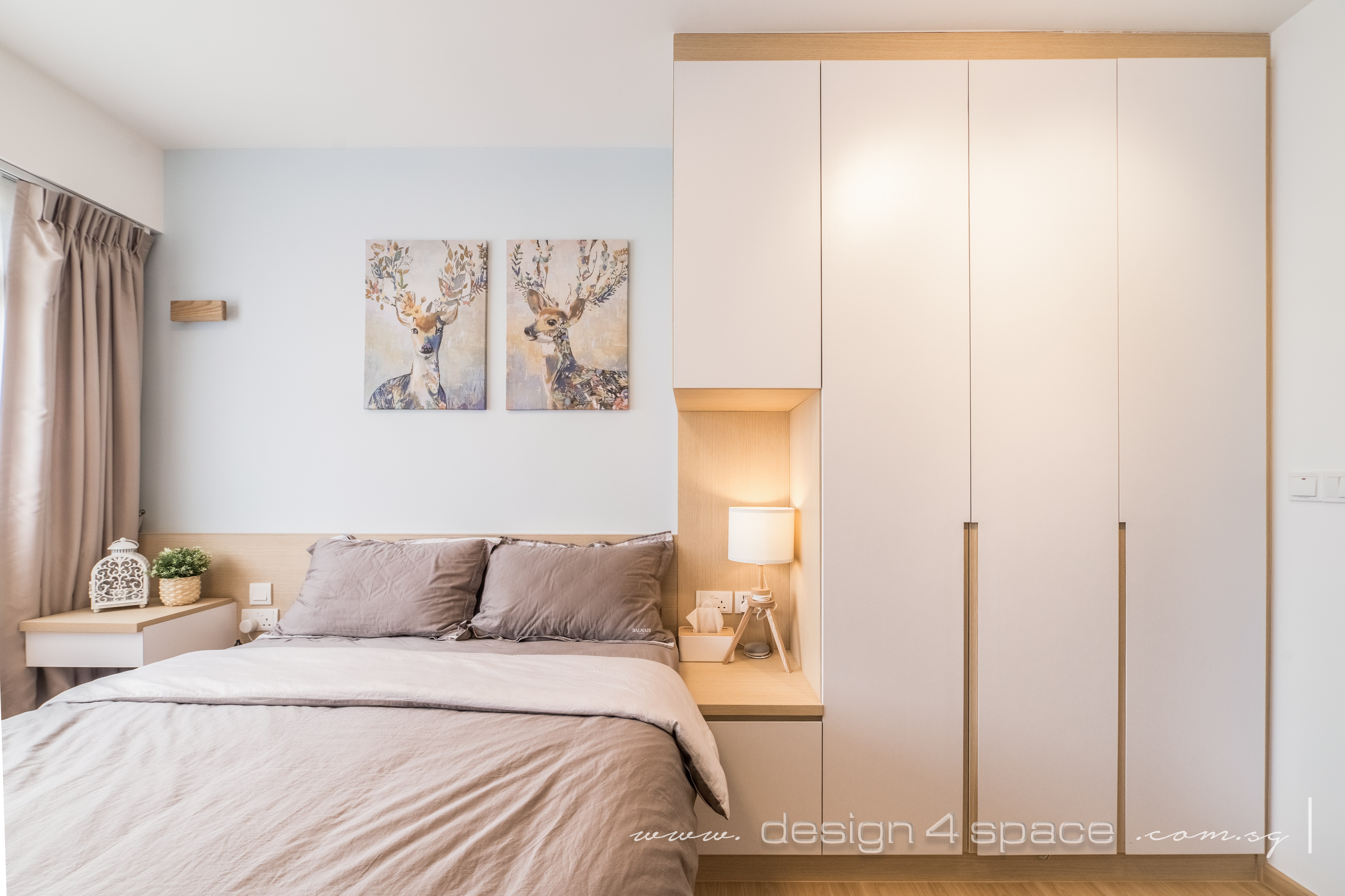 Minimalist, Scandinavian Design - Bedroom - HDB 3 Room - Design by Design 4 Space Pte Ltd