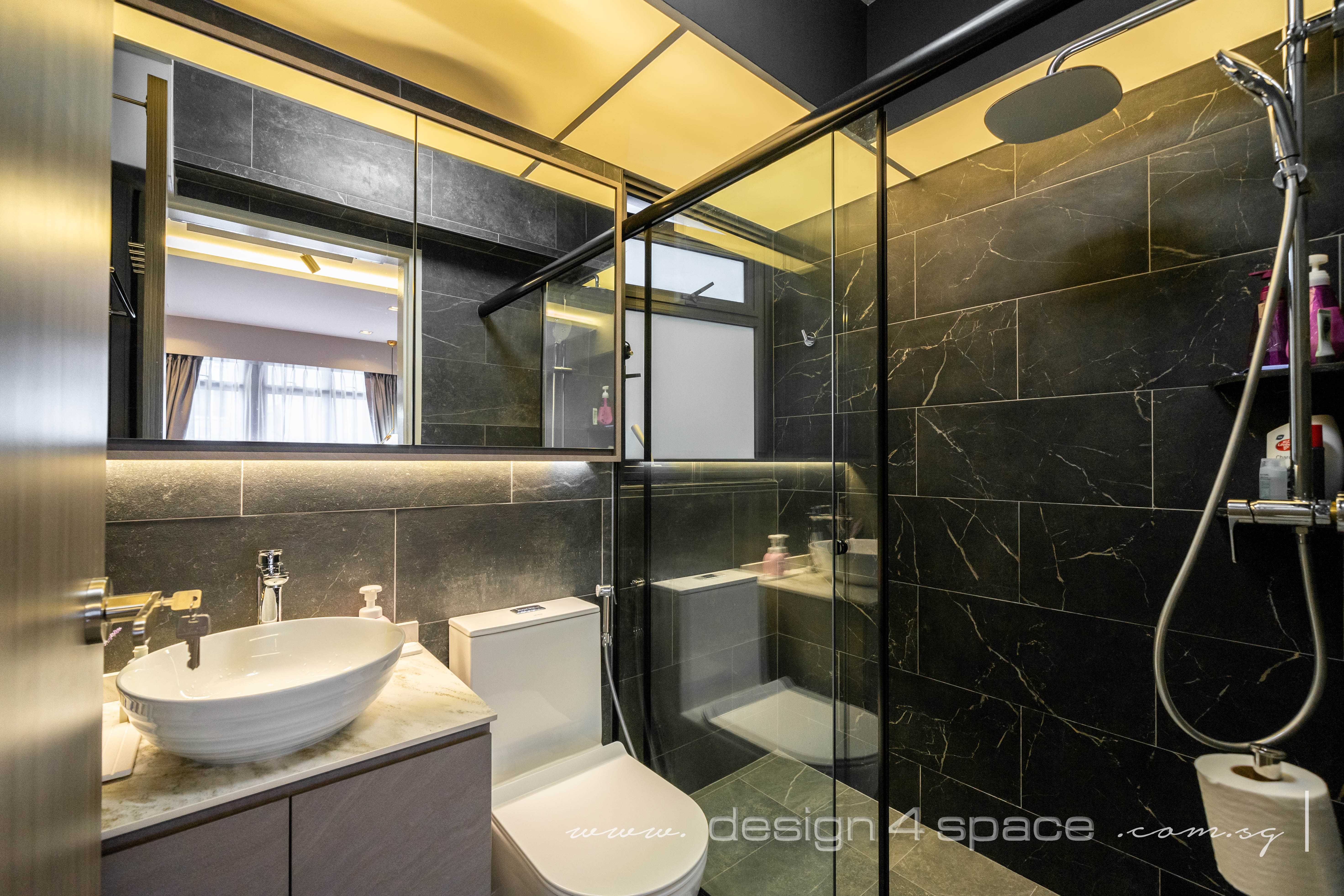 Modern Design - Bathroom - HDB 3 Room - Design by Design 4 Space Pte Ltd