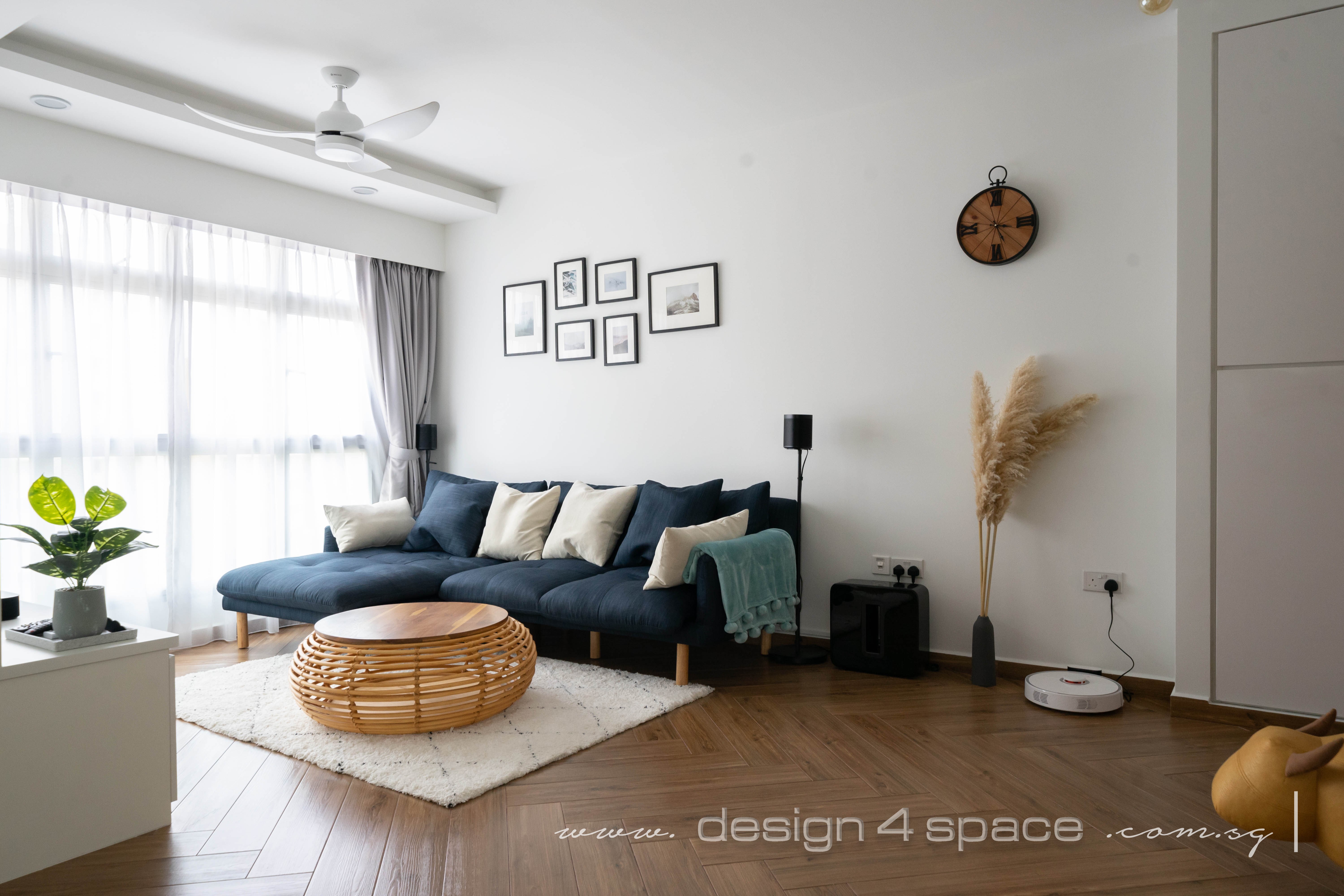 Contemporary, Modern Design - Living Room - HDB 3 Room - Design by Design 4 Space Pte Ltd