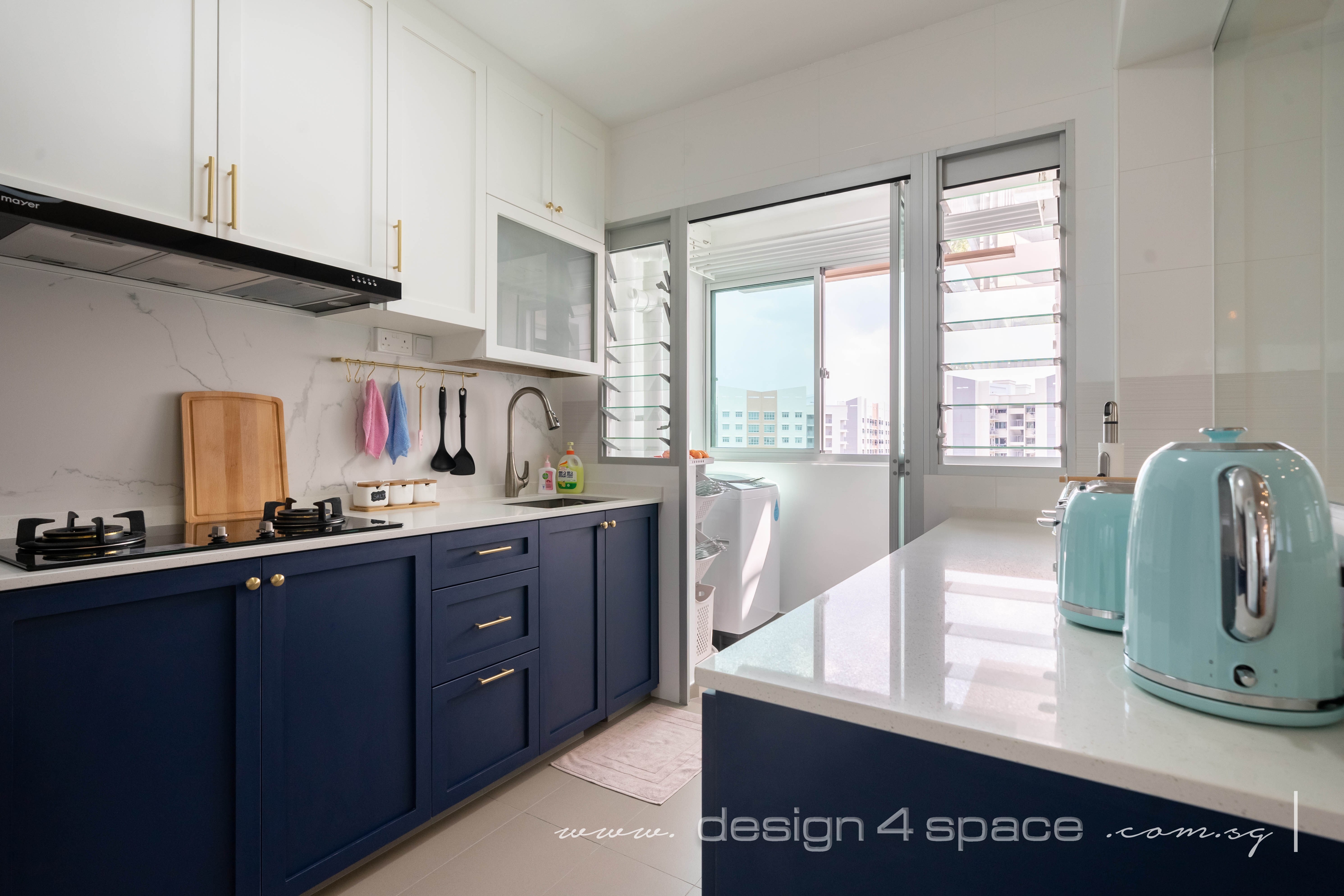 Contemporary, Modern Design - Kitchen - HDB 3 Room - Design by Design 4 Space Pte Ltd