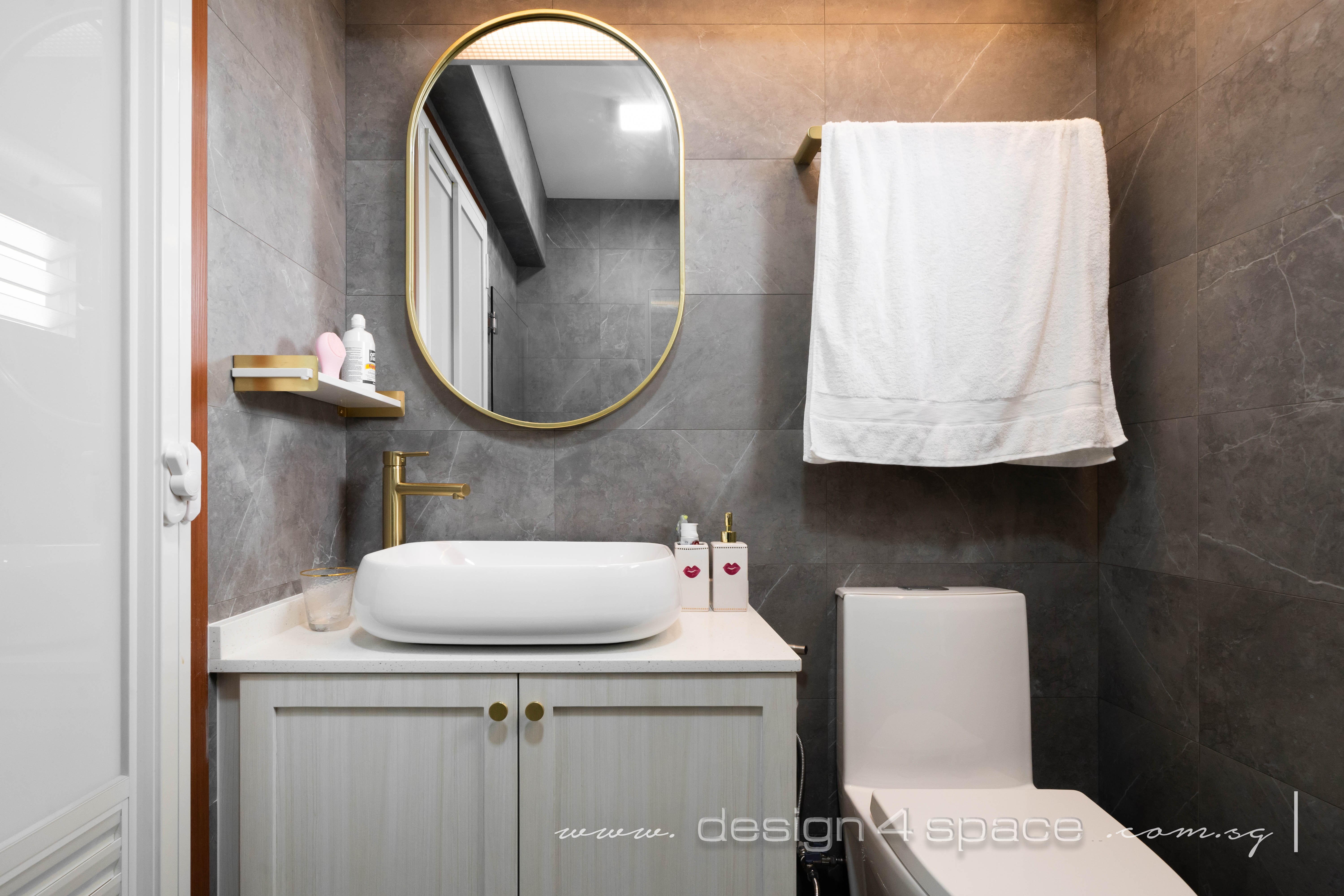 Contemporary, Modern Design - Bathroom - HDB 3 Room - Design by Design 4 Space Pte Ltd