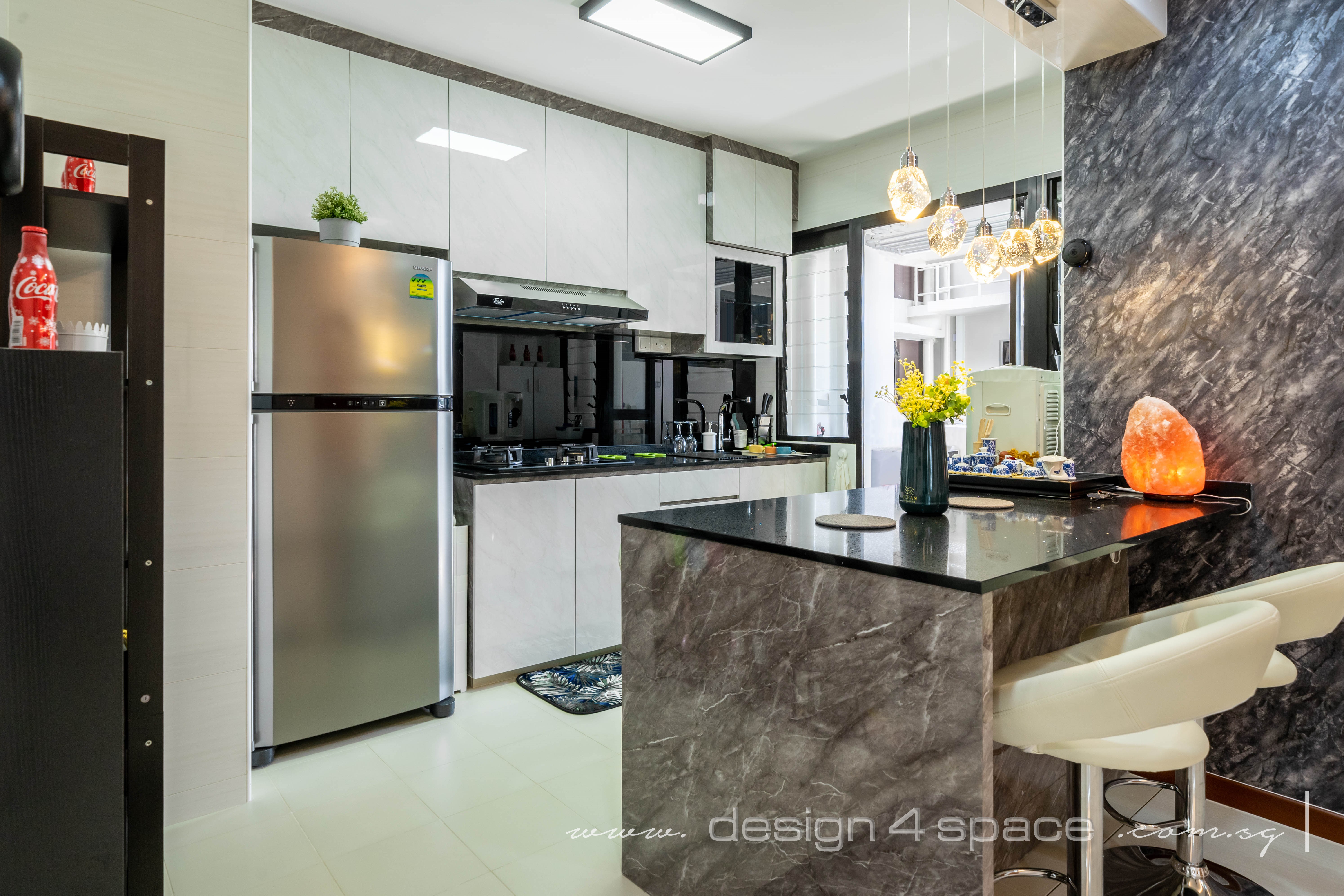 Contemporary Design - Kitchen - HDB 3 Room - Design by Design 4 Space Pte Ltd