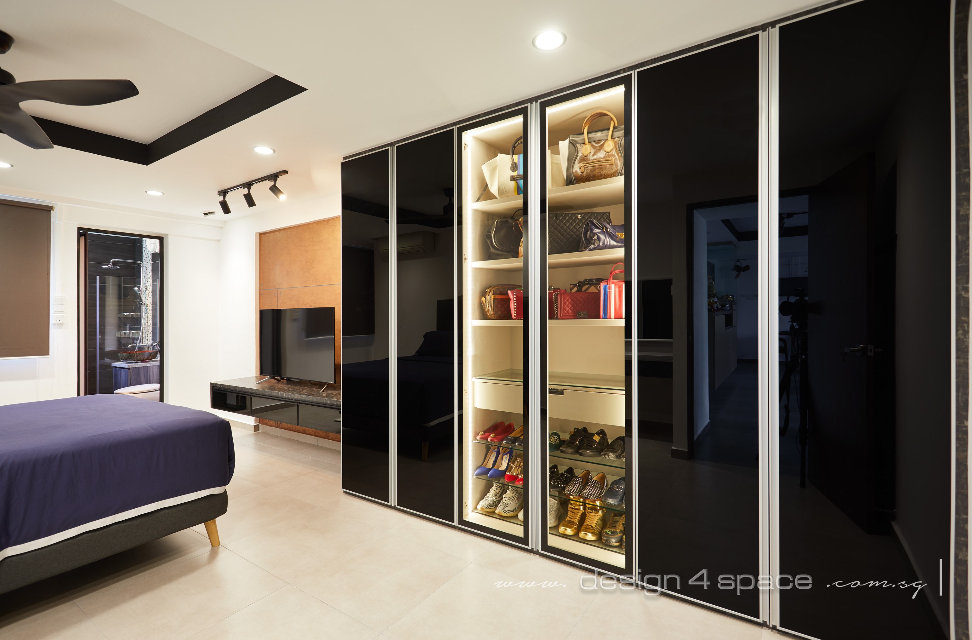 Industrial, Modern Design - Bedroom - HDB 3 Room - Design by Design 4 Space Pte Ltd