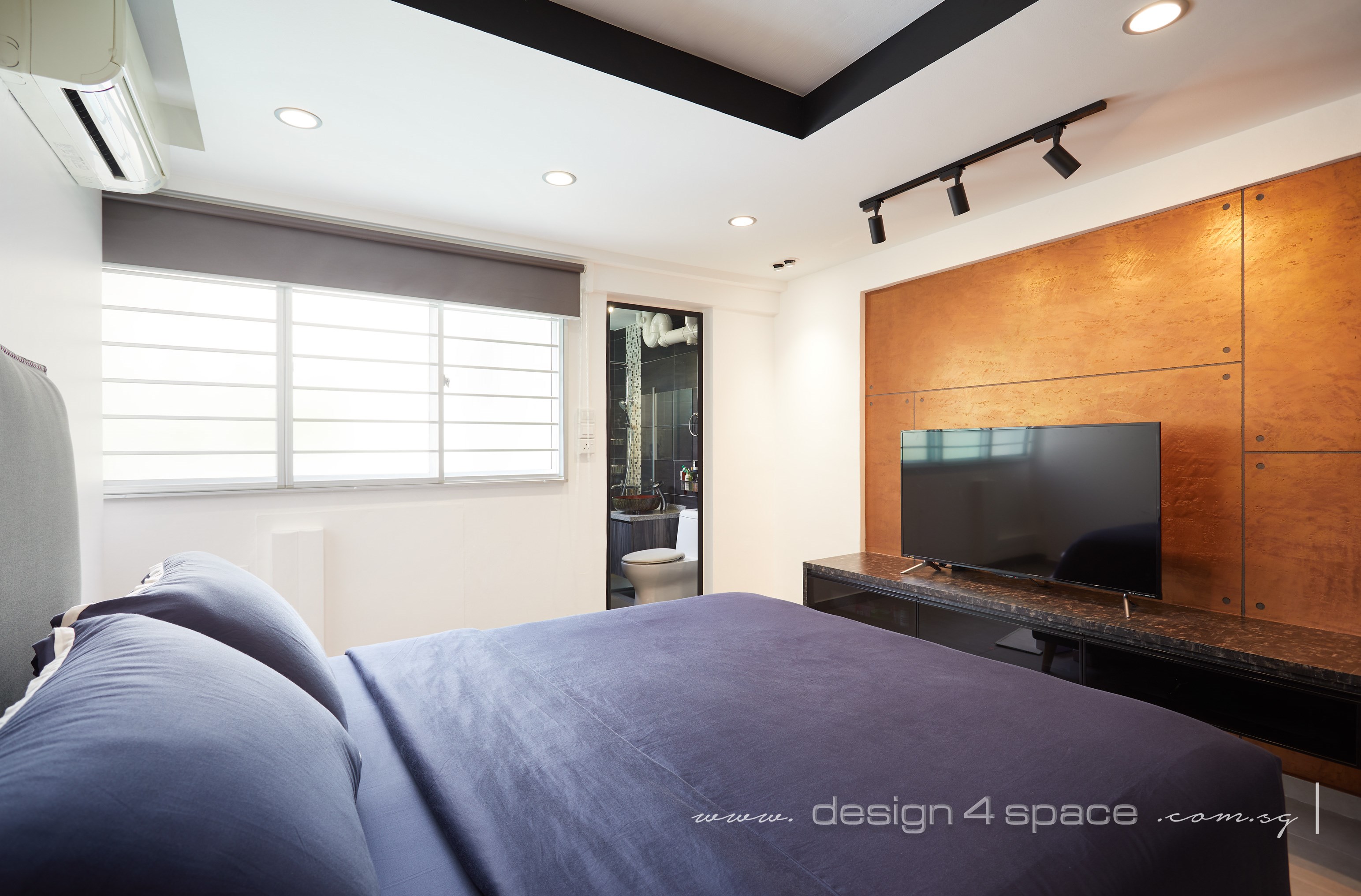 Industrial, Modern Design - Bedroom - HDB 3 Room - Design by Design 4 Space Pte Ltd