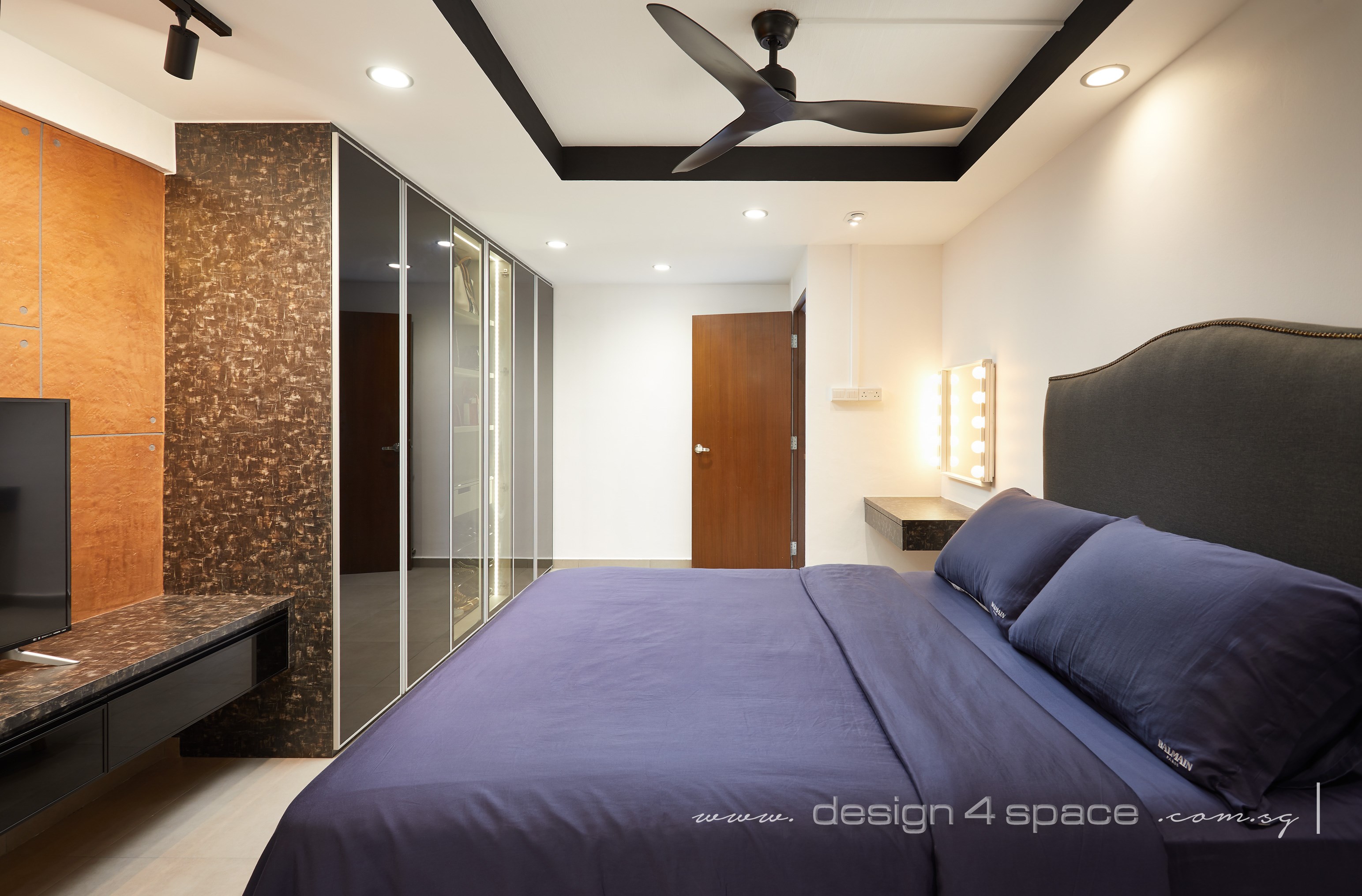 Industrial, Modern Design - Bedroom - HDB 3 Room - Design by Design 4 Space Pte Ltd