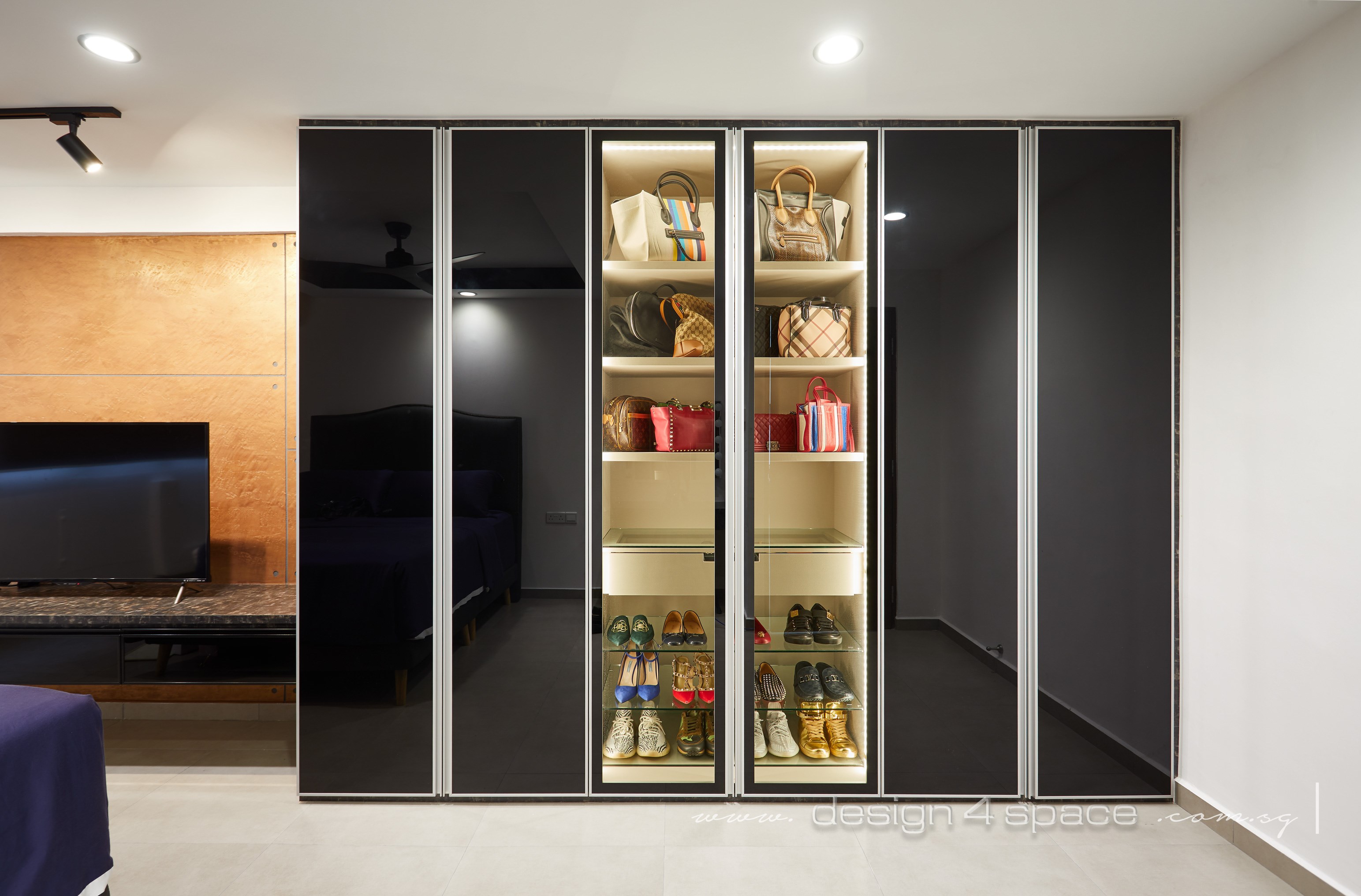 Industrial, Modern Design - Bedroom - HDB 3 Room - Design by Design 4 Space Pte Ltd