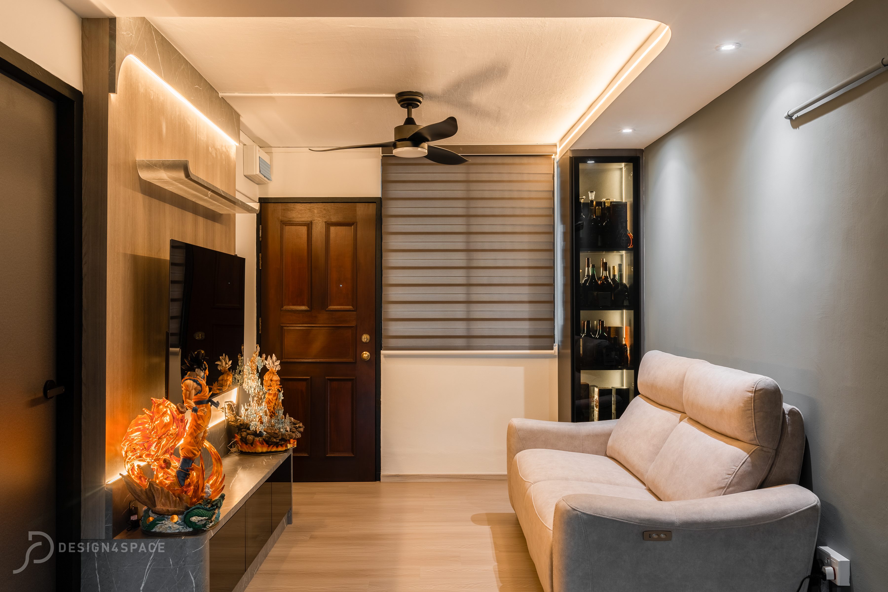 Contemporary, Modern Design - Living Room - HDB 3 Room - Design by Design 4 Space Pte Ltd