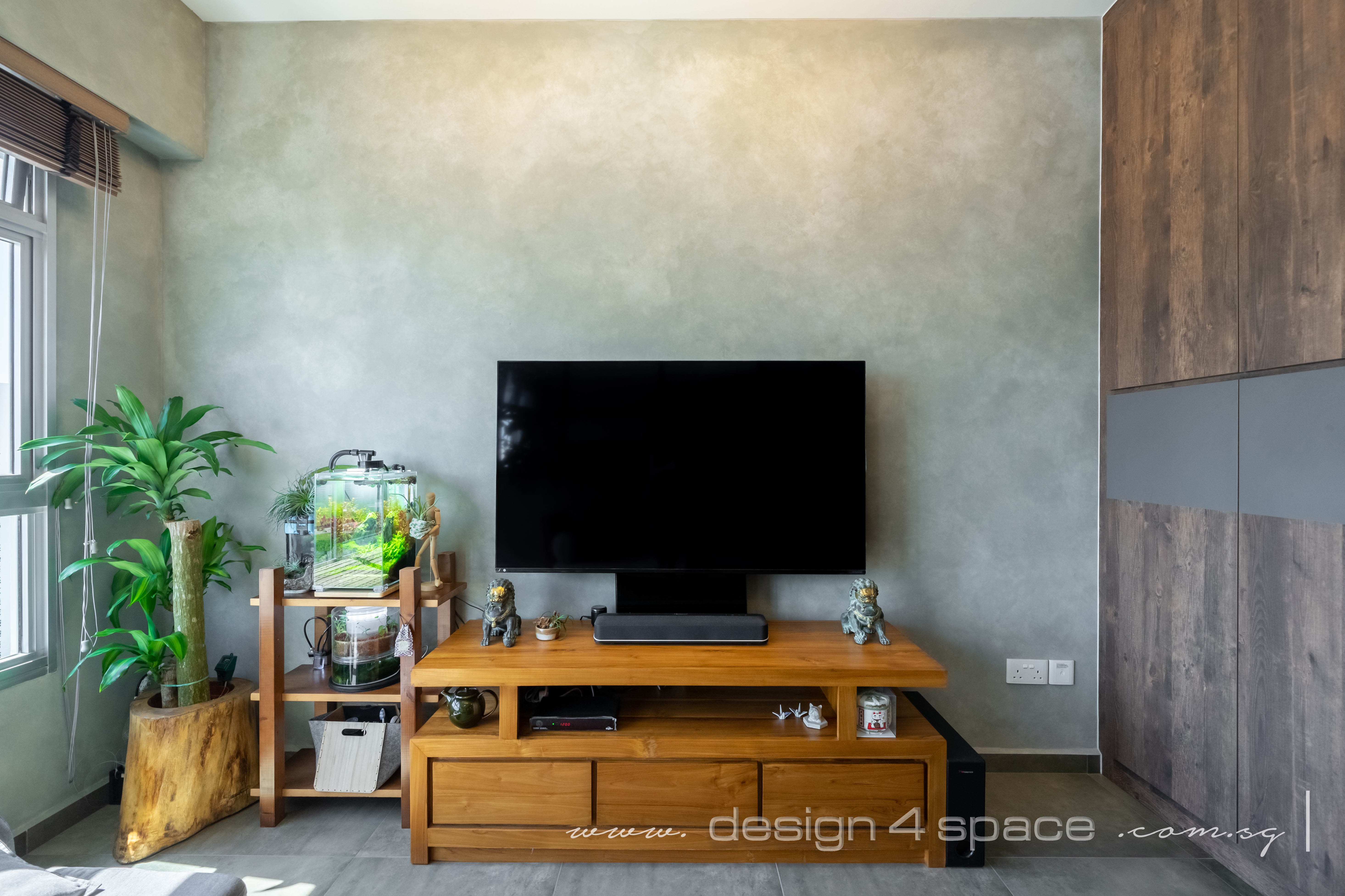 Industrial, Modern, Rustic Design - Living Room - HDB 3 Room - Design by Design 4 Space Pte Ltd