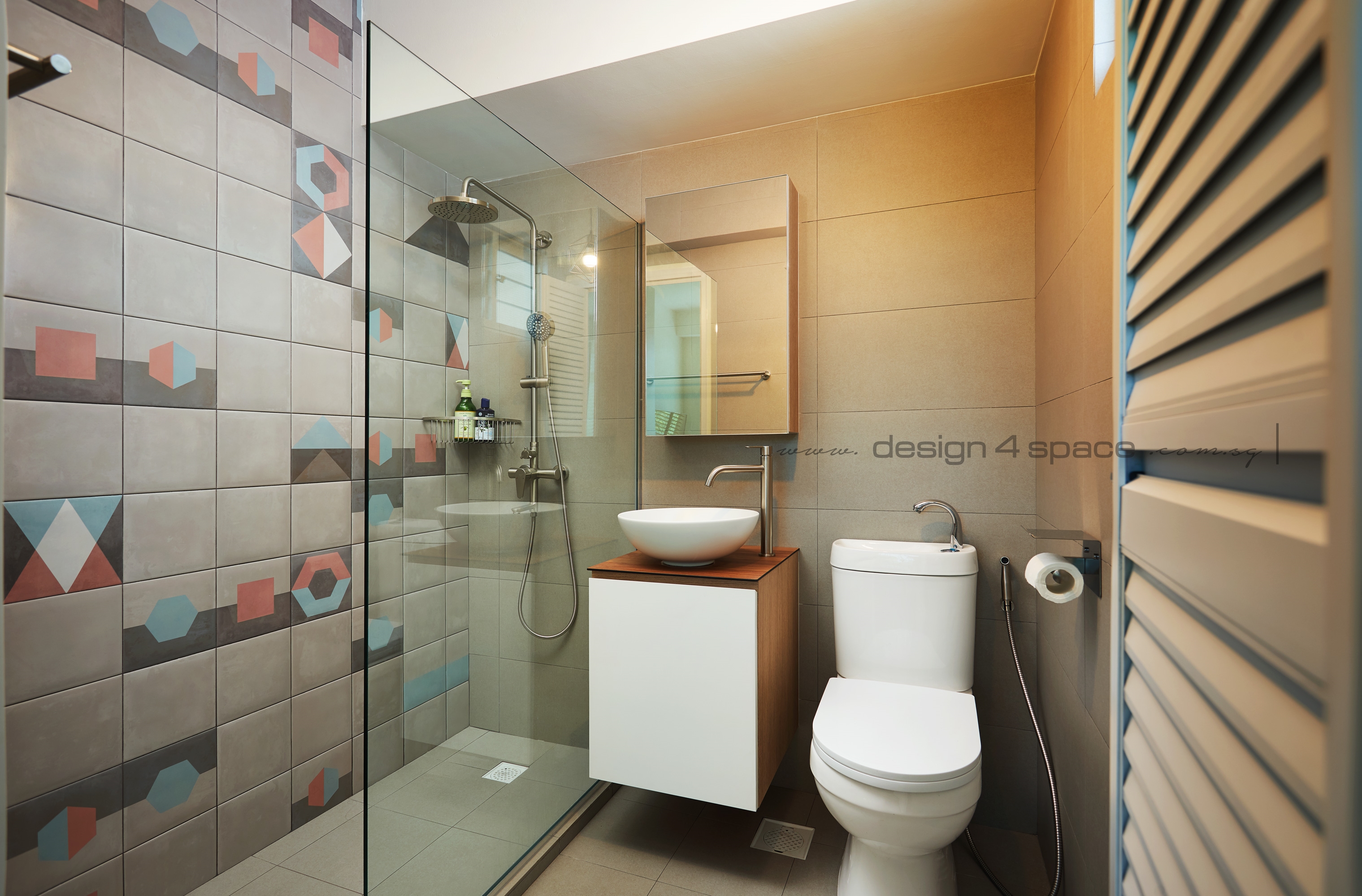 Minimalist, Modern Design - Bathroom - HDB 3 Room - Design by Design 4 Space Pte Ltd