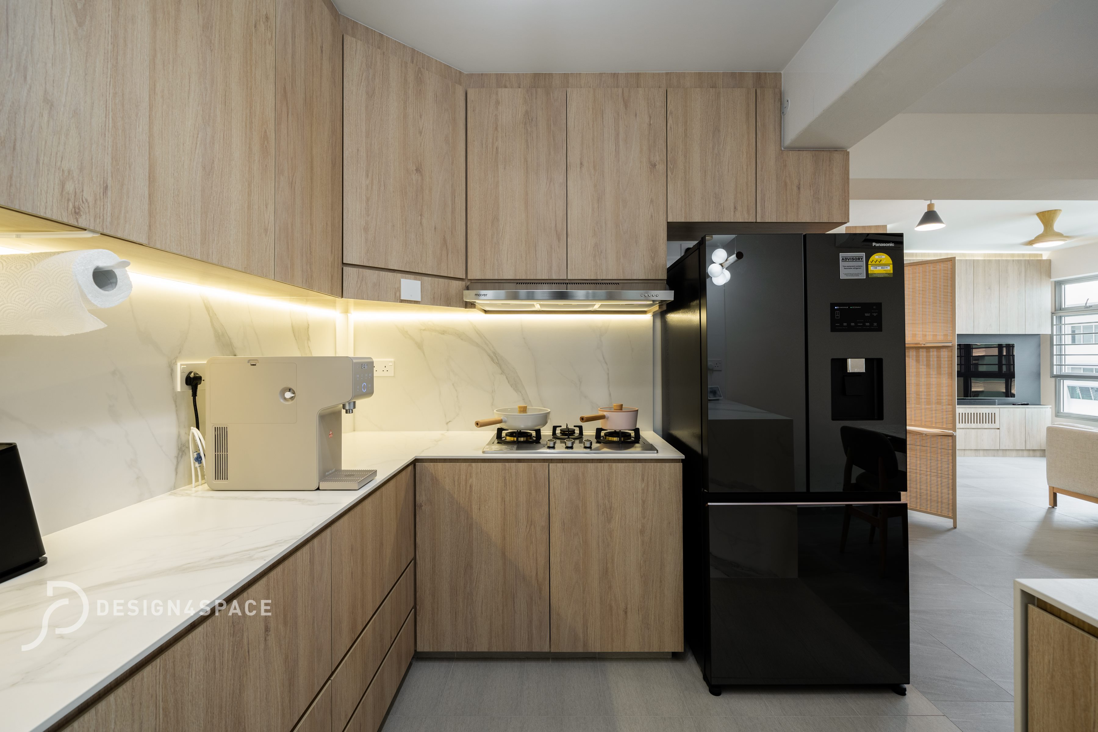 Minimalist Design - Kitchen - HDB 3 Room - Design by Design 4 Space Pte Ltd