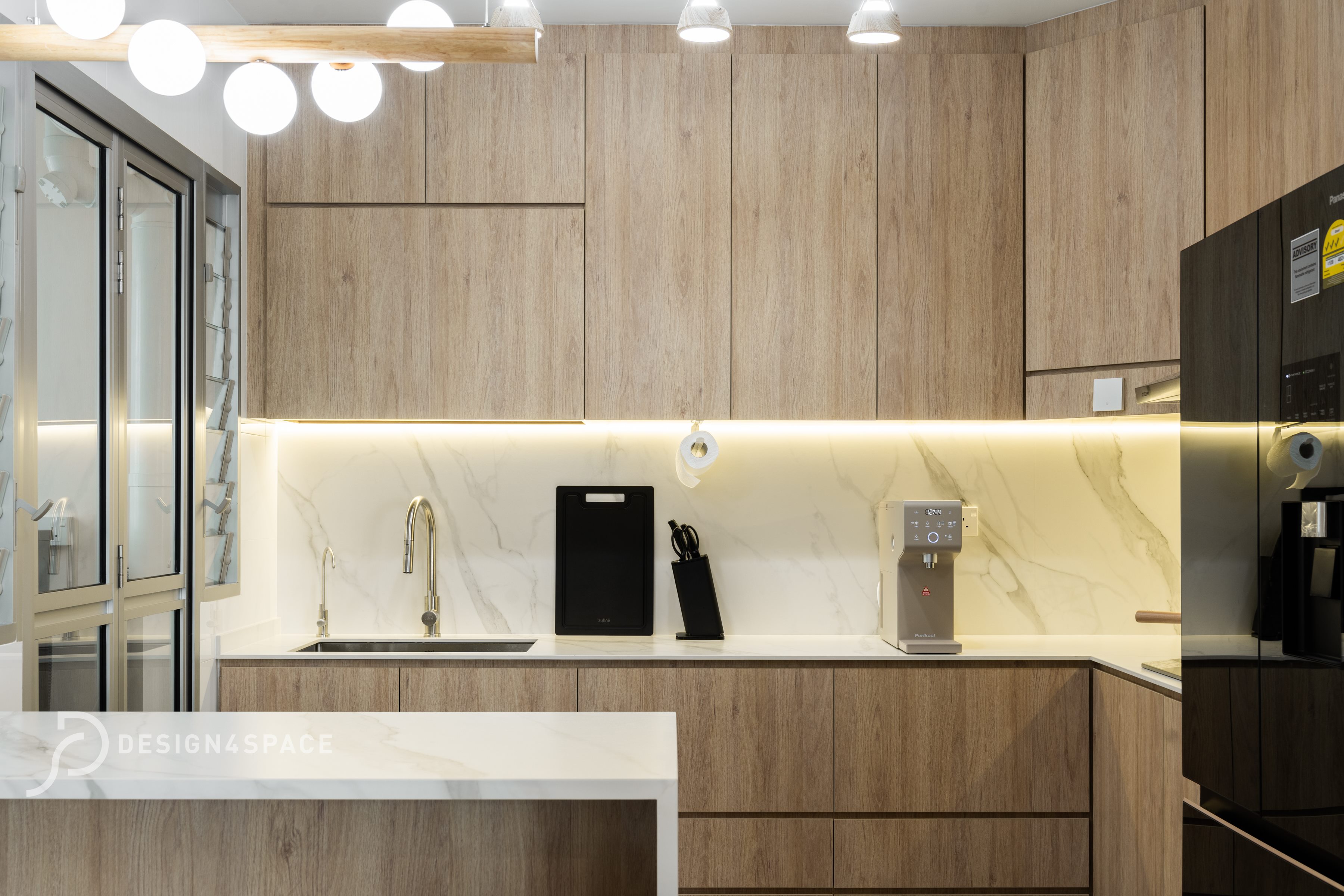 Minimalist Design - Kitchen - HDB 3 Room - Design by Design 4 Space Pte Ltd