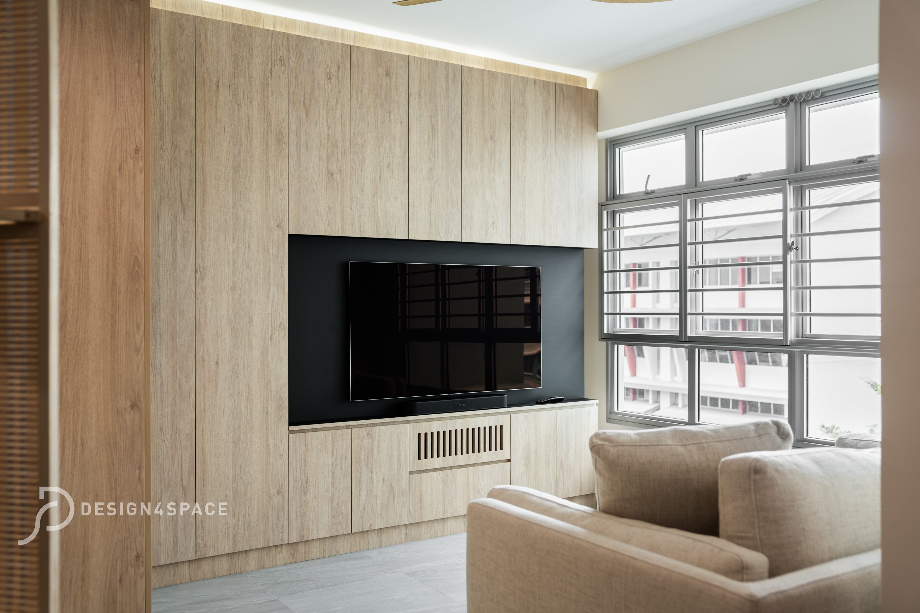 Minimalist Design - Living Room - HDB 3 Room - Design by Design 4 Space Pte Ltd