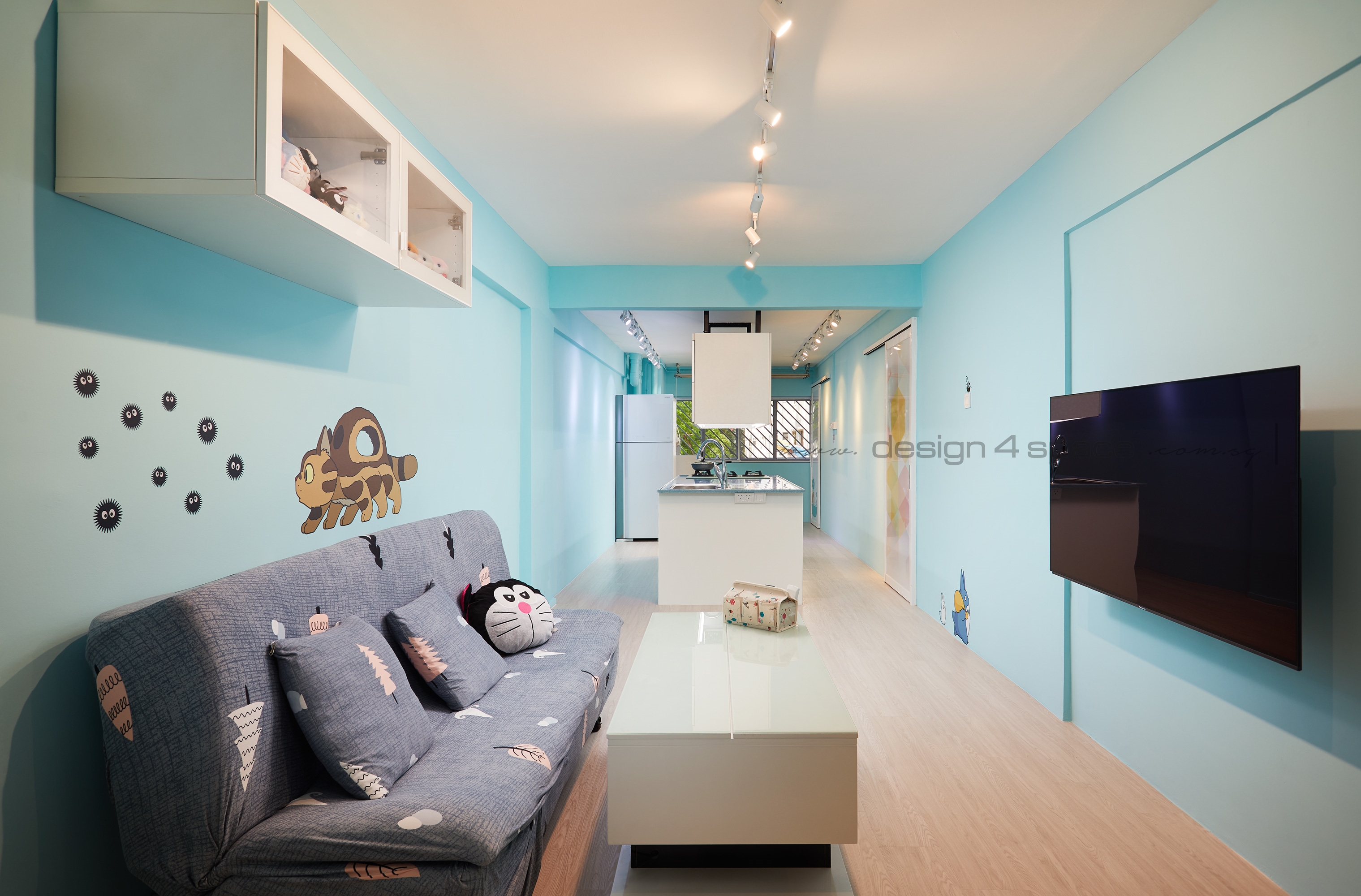 Contemporary Design - Living Room - HDB 3 Room - Design by Design 4 Space Pte Ltd