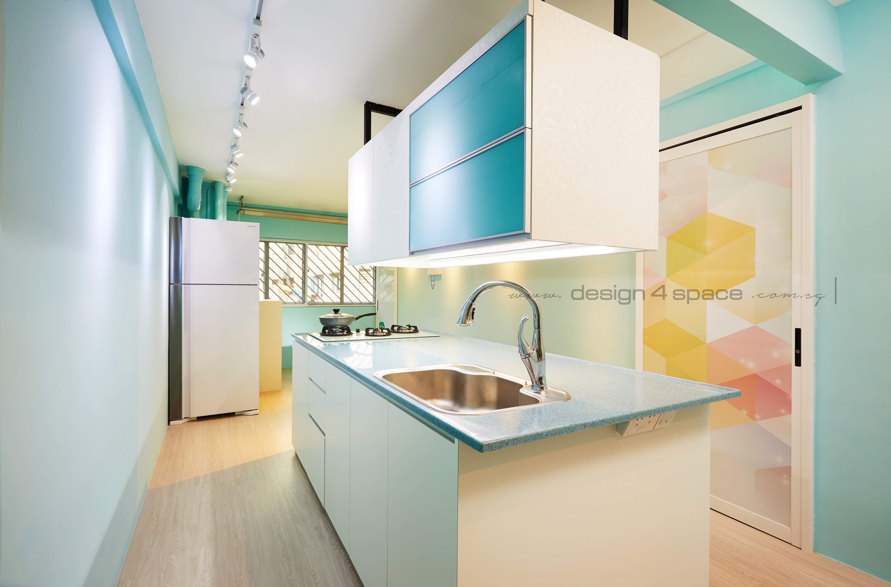 Contemporary Design - Kitchen - HDB 3 Room - Design by Design 4 Space Pte Ltd